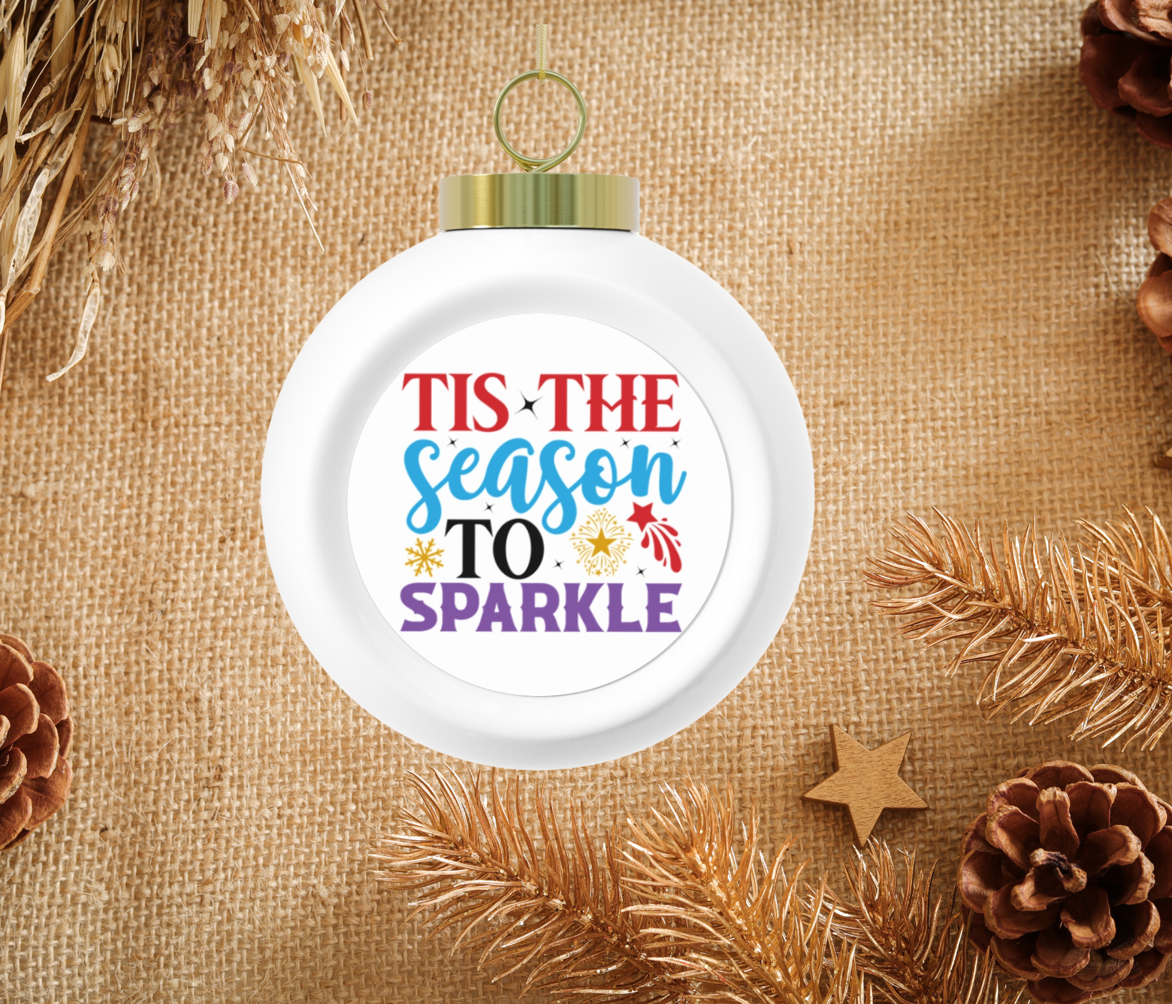 Christmas Ornament, Tis the Season Ball Ornament, Holiday Decor, Tree Bell Back, Festive Decoration, Xmas Bauble product thumbnail image Christmas Ornament, Tis the Season Ball Ornament, Holiday Decor, Tree Bell Back, Festive Decoration, Xmas Bauble product thumbnail image