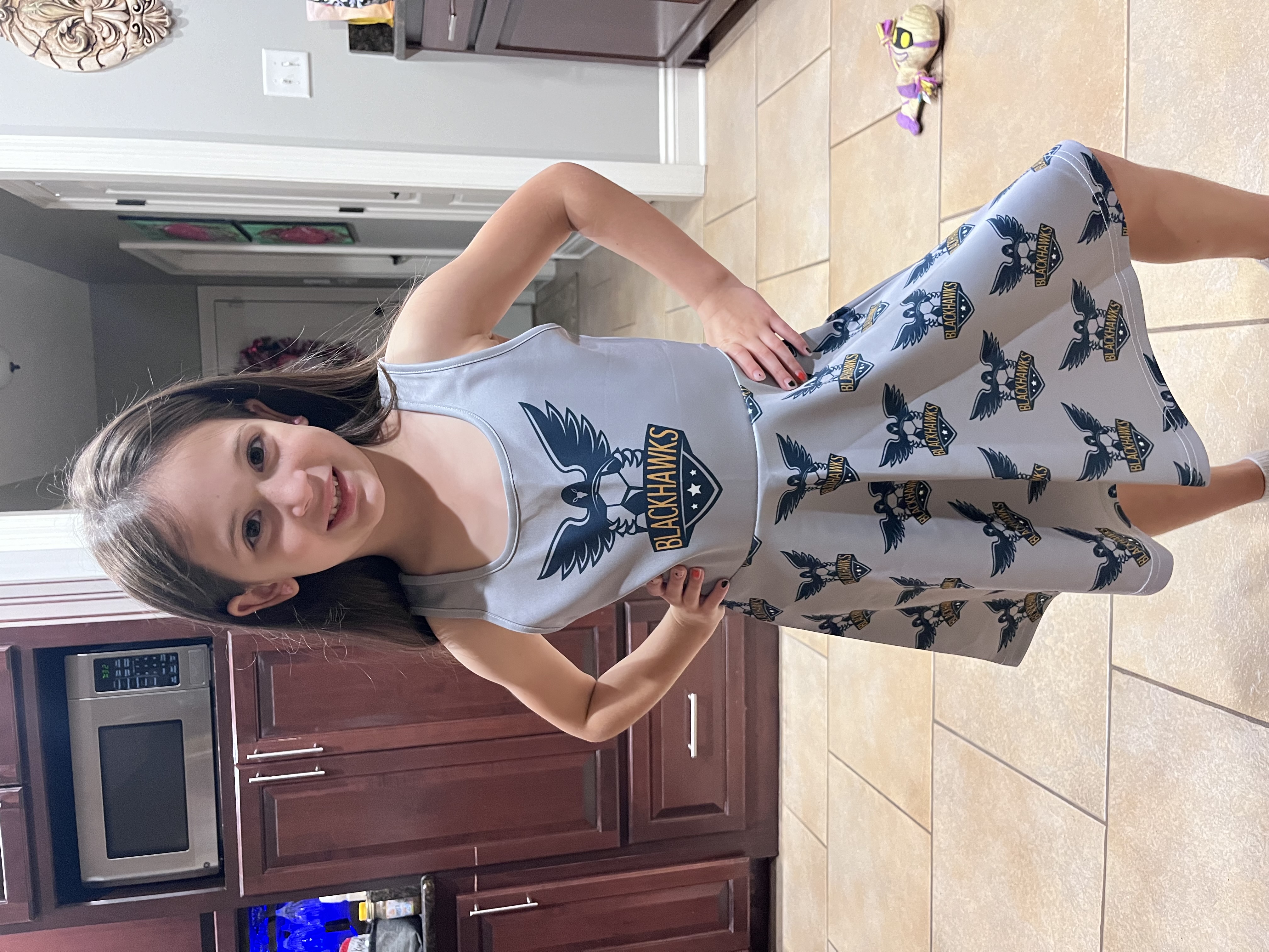 Custom Blackhawks Girls' Sleeveless Sundress product thumbnail image Custom Blackhawks Girls' Sleeveless Sundress product thumbnail image