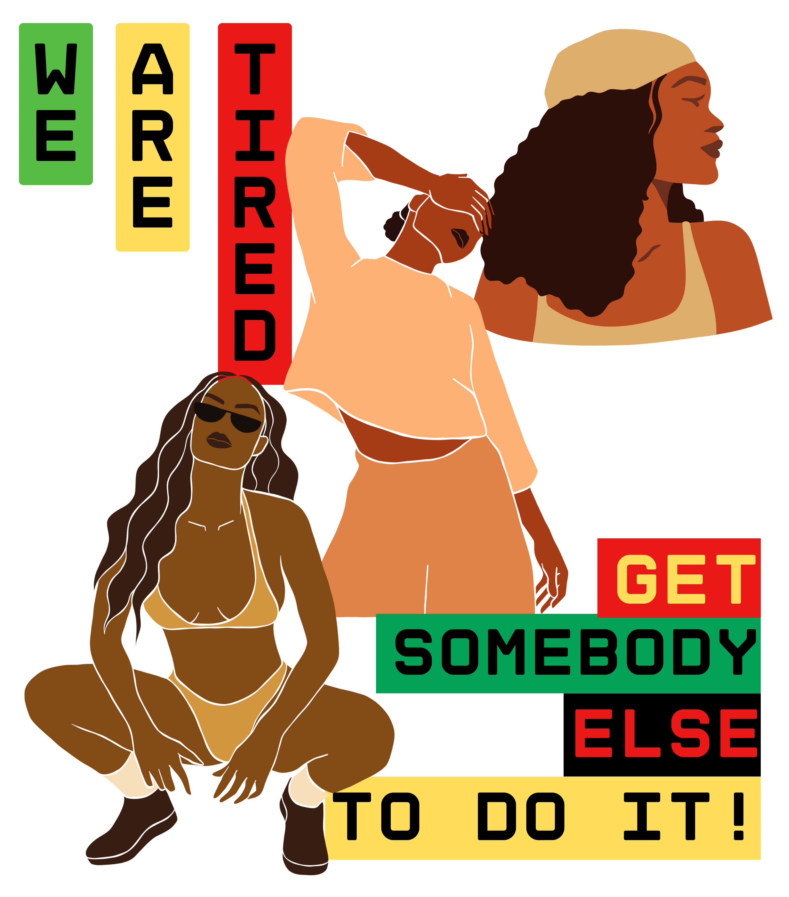 "We Are Tired. Get Somebody Else to Do It!" adidas Unisex Fleece Joggers product thumbnail image