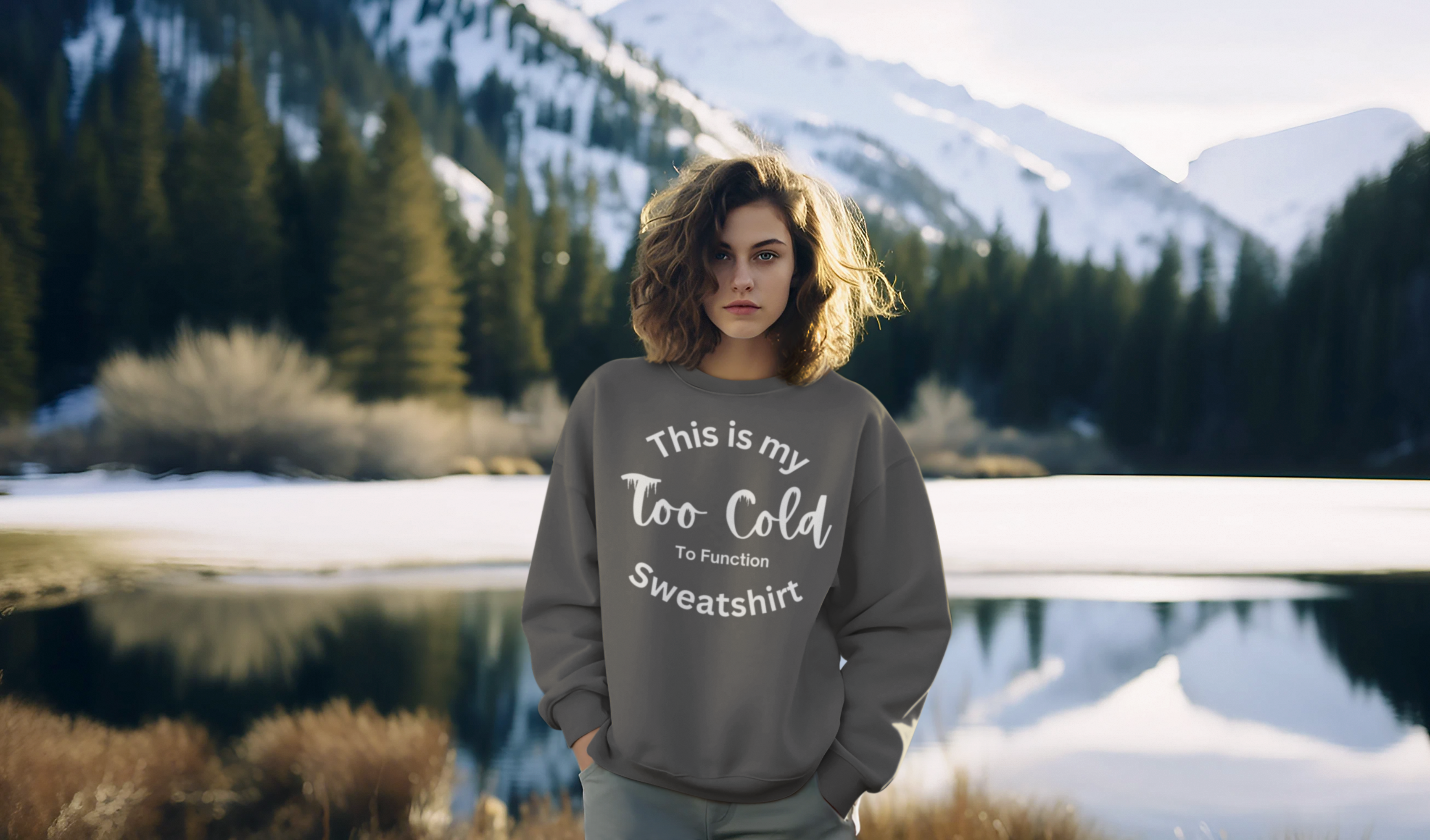 EcoSmart® Crewneck Sweatshirt - Too Cold to Function - Unisex product thumbnail image EcoSmart® Crewneck Sweatshirt - Too Cold to Function - Unisex product thumbnail image