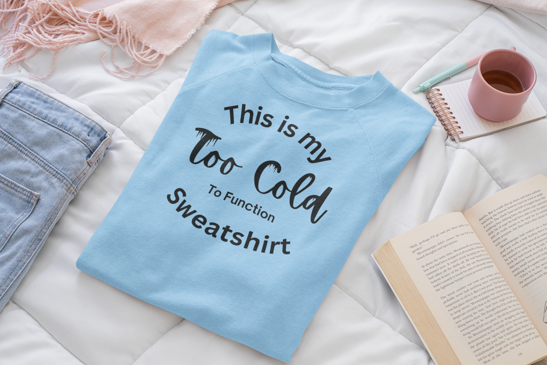 EcoSmart® Crewneck Sweatshirt - Too Cold to Function - Unisex product thumbnail image EcoSmart® Crewneck Sweatshirt - Too Cold to Function - Unisex product thumbnail image