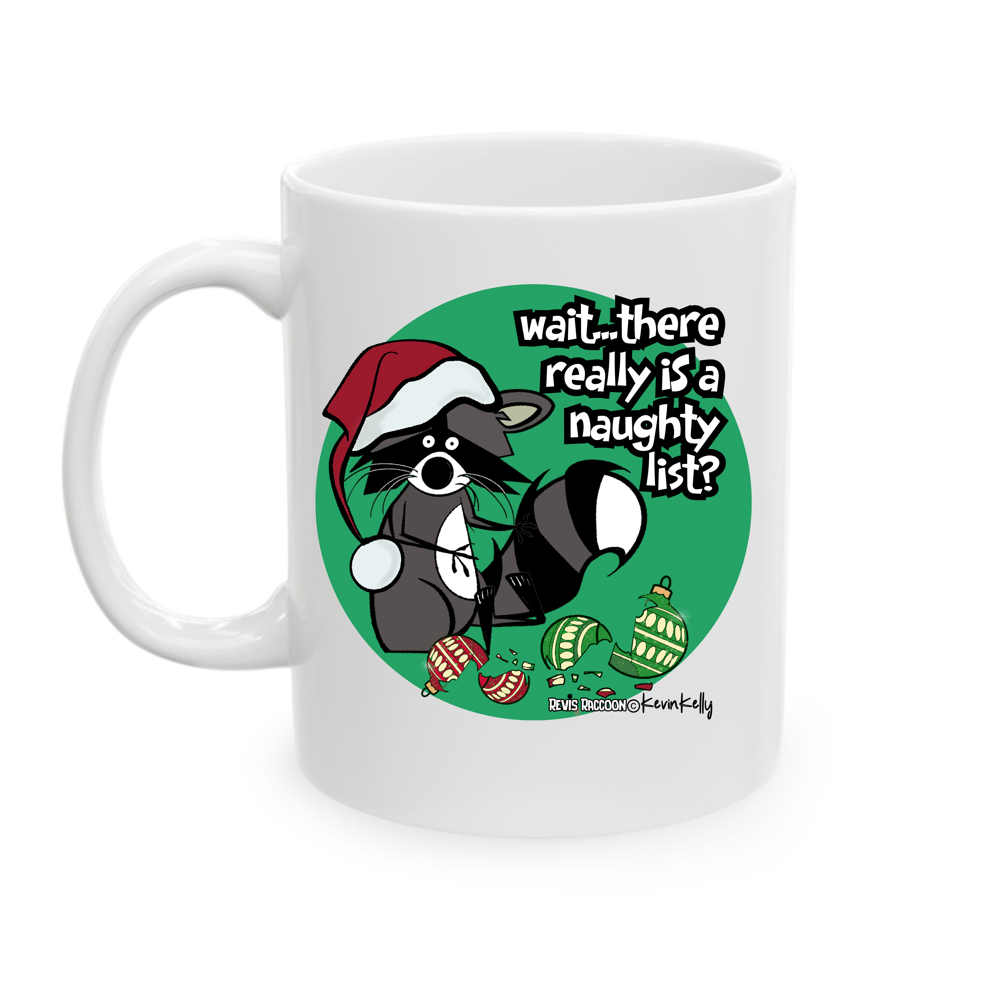 Revis Raccoon© Holiday Mug, (11oz, 15oz) product thumbnail image Revis Raccoon© Holiday Mug, (11oz, 15oz) product thumbnail image