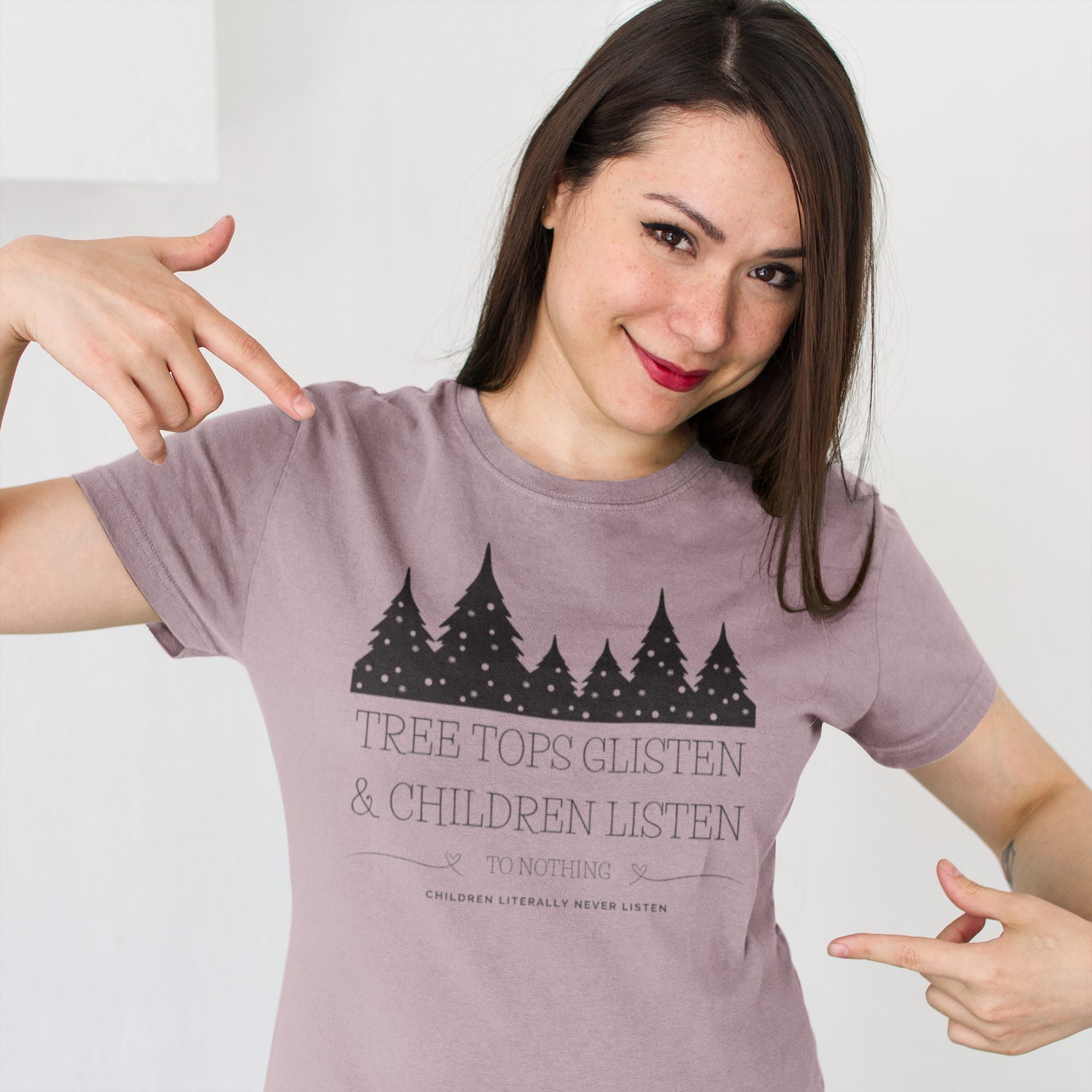Funny Mom Humor Christmas Unisex T-Shirt - Children Literally Never Listen product thumbnail image Funny Mom Humor Christmas Unisex T-Shirt - Children Literally Never Listen product thumbnail image