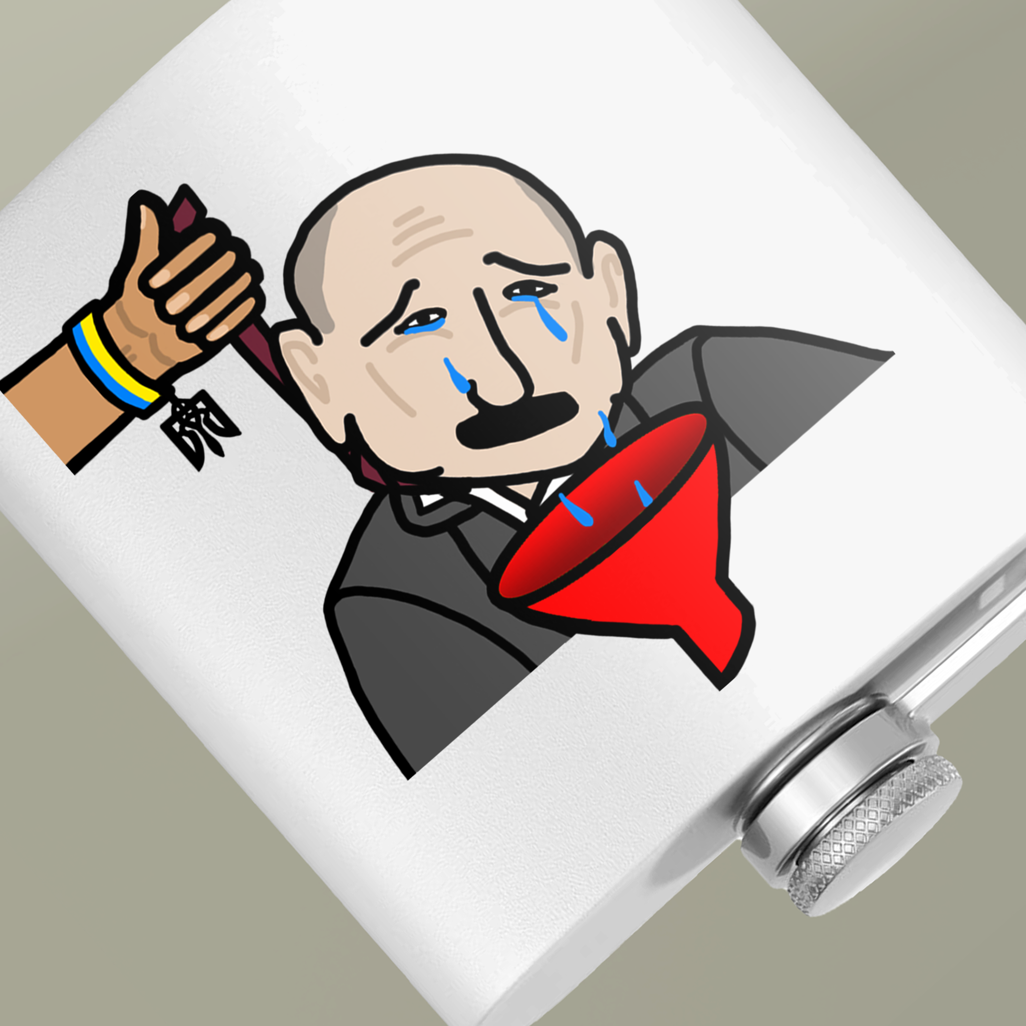 Putin tears Stainless Steel Flask, 6oz product thumbnail image Putin tears Stainless Steel Flask, 6oz product thumbnail image