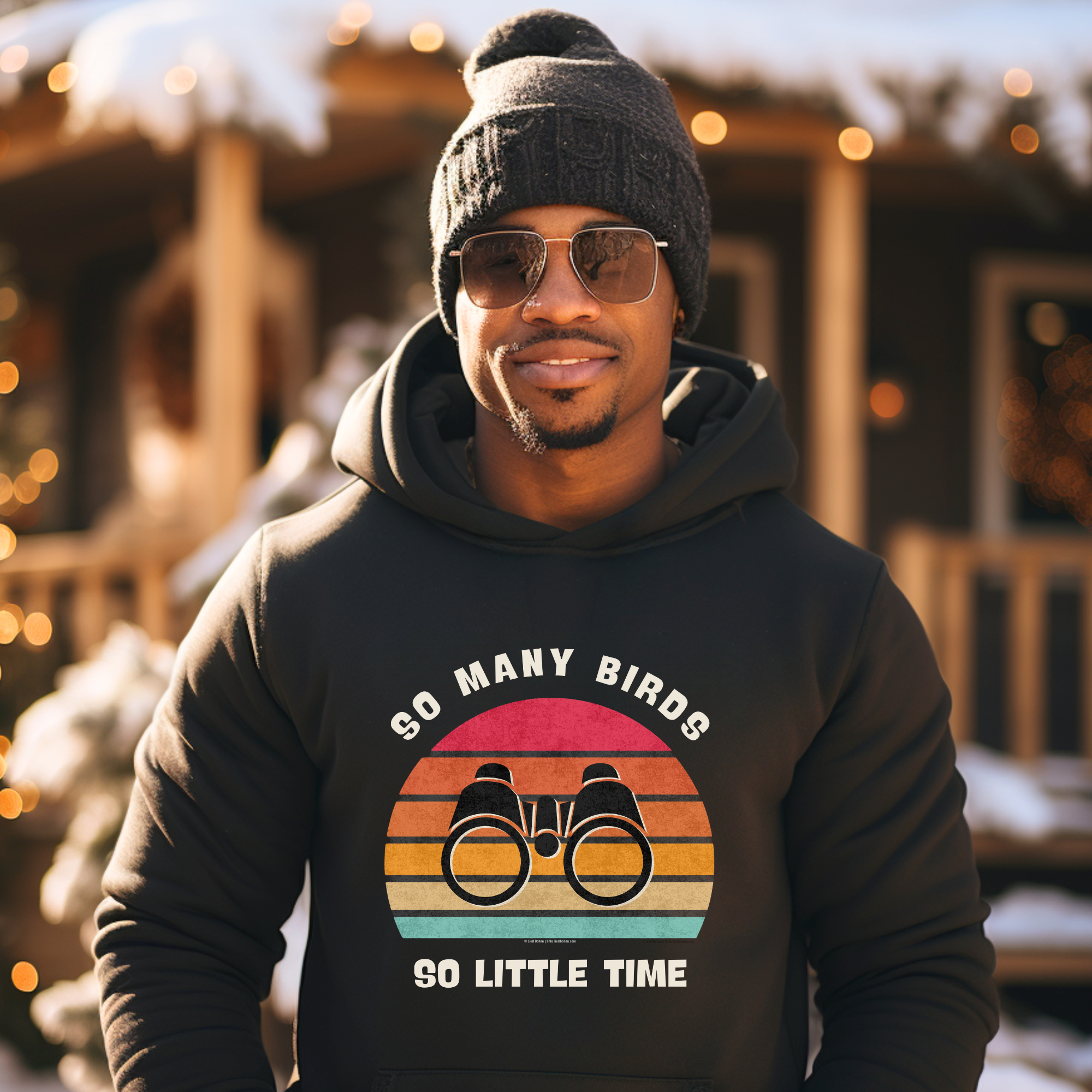 Funny Bird Watching Hoodie | Retro "So Many Birds So Little Time" Sweatshirt | Unisex Birdwatcher Gift for Nature Enthusiasts product thumbnail image