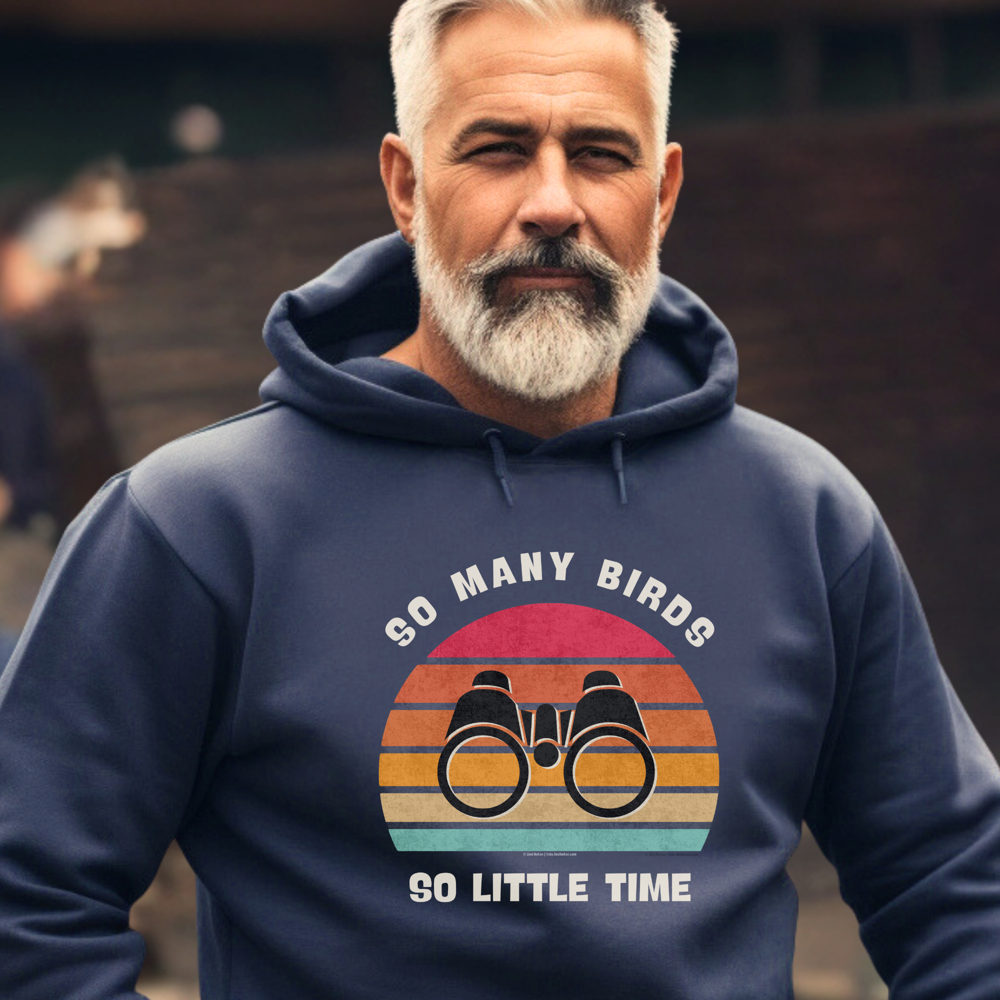 Funny Bird Watching Hoodie | Retro "So Many Birds So Little Time" Sweatshirt | Unisex Birdwatcher Gift for Nature Enthusiasts product thumbnail image