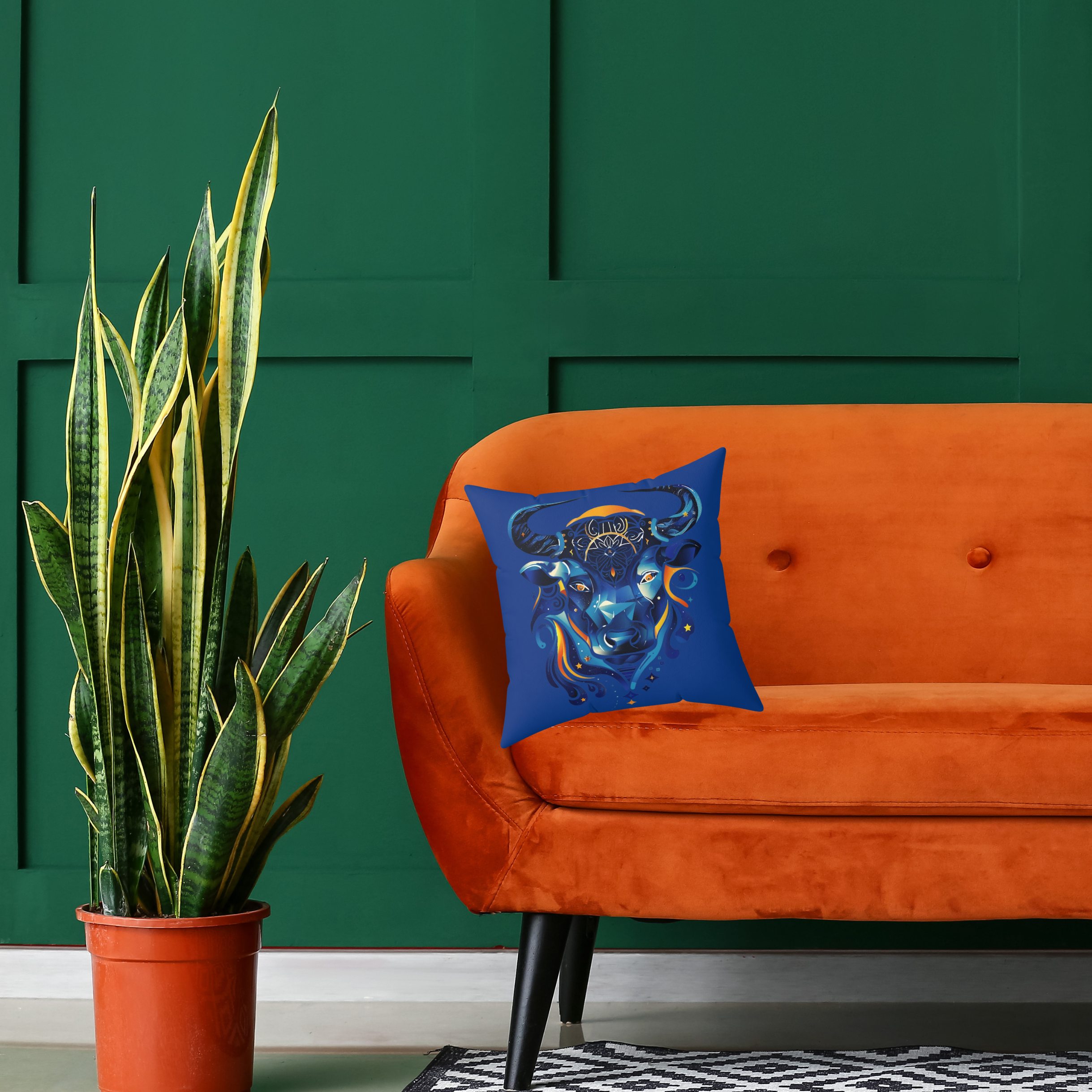 Taurus the Bull Square Pillow product thumbnail image Taurus the Bull Square Pillow product thumbnail image