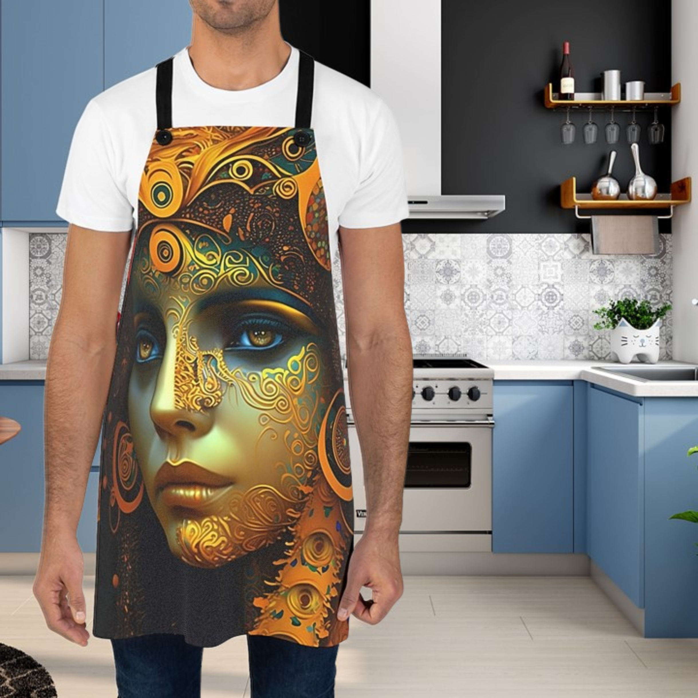 Queen of Sheba Apron (AOP) product thumbnail image Queen of Sheba Apron (AOP) product thumbnail image