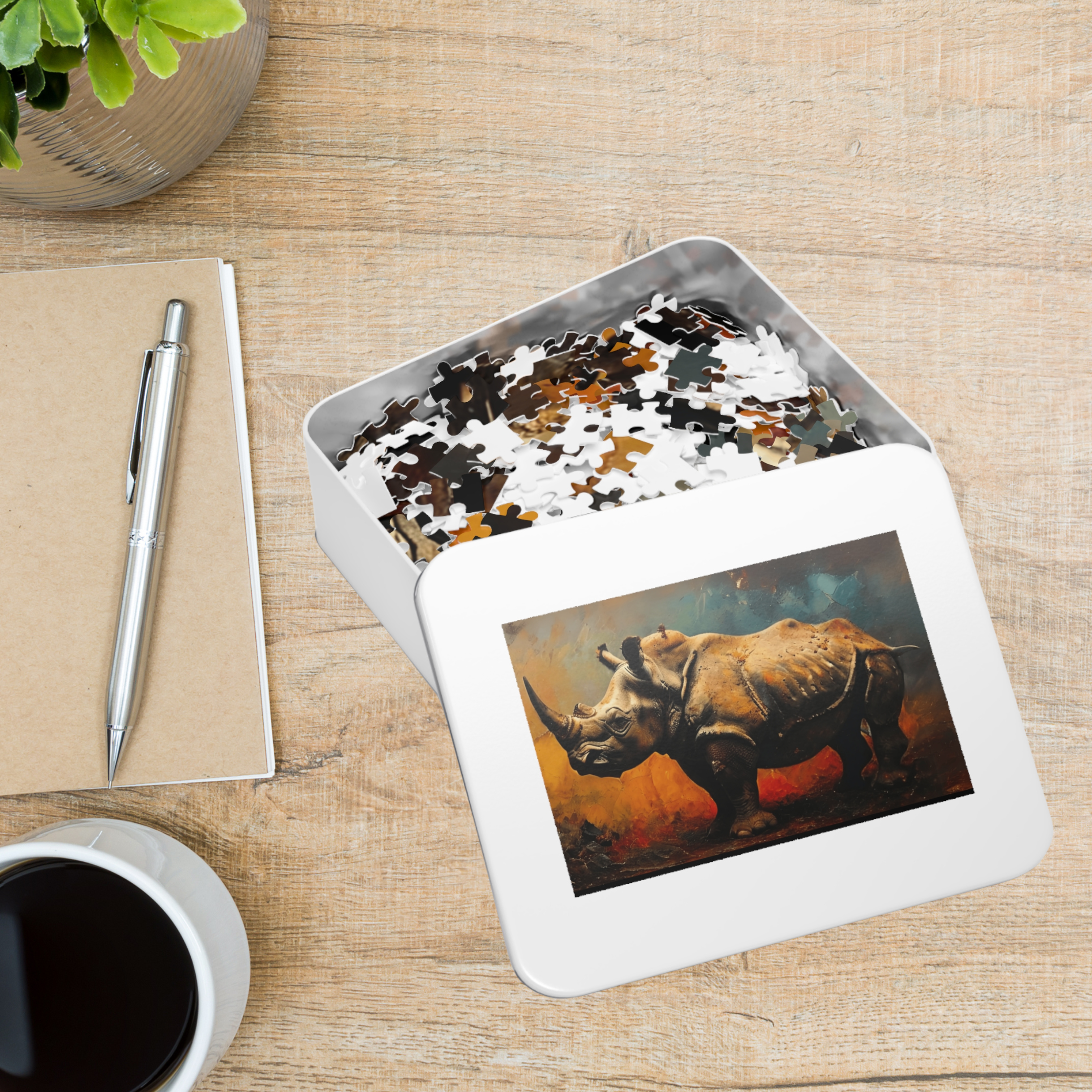 Artistic Rhino Portrait Jigsaw Puzzle (30, 110, 252, 500,1000-Piece) product thumbnail image Artistic Rhino Portrait Jigsaw Puzzle (30, 110, 252, 500,1000-Piece) product thumbnail image