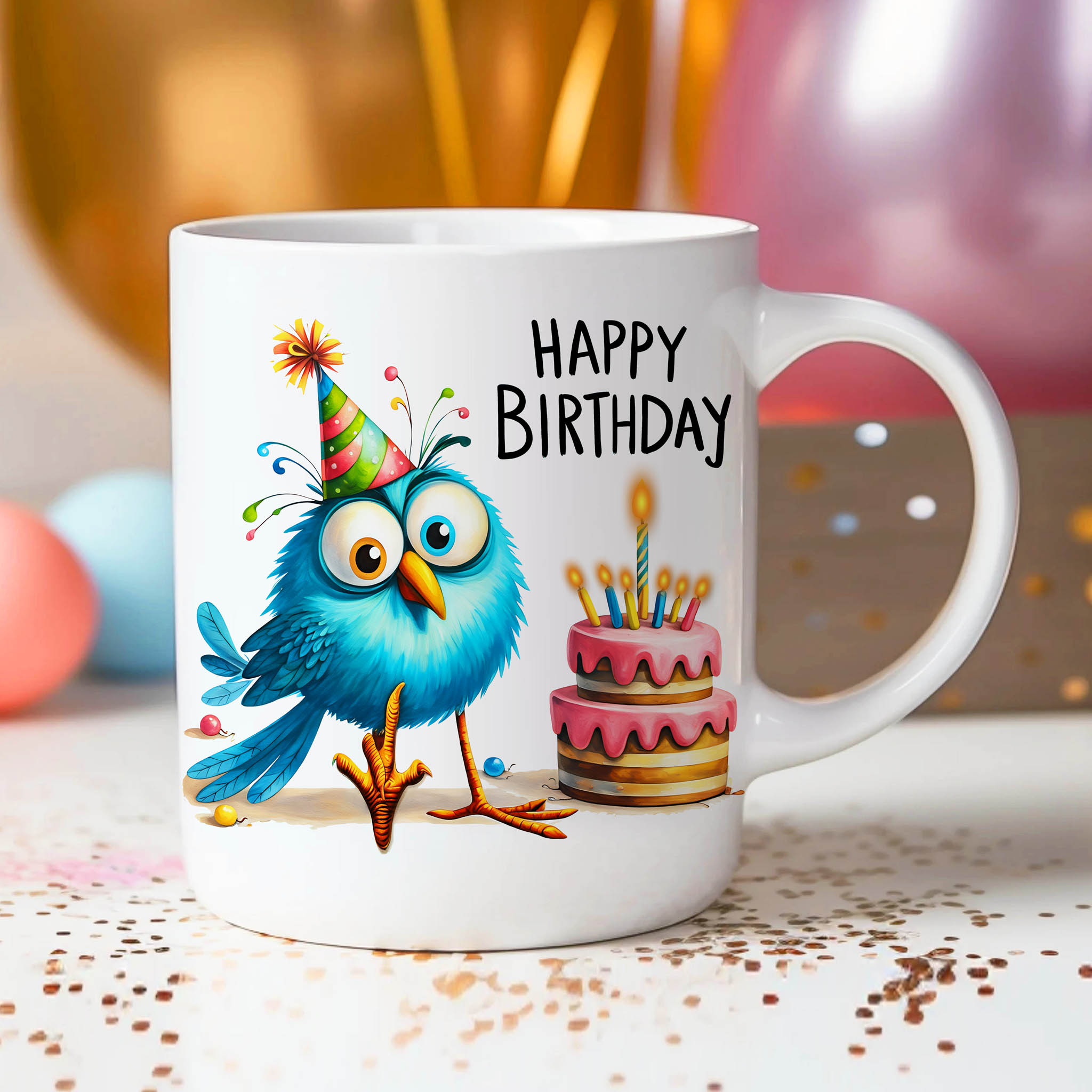 Cute "Happy Birthday" Bird American Sign Language ASL ILY I Love You Ceramic Mug, (11oz, 15oz) product thumbnail image Cute "Happy Birthday" Bird American Sign Language ASL ILY I Love You Ceramic Mug, (11oz, 15oz) product thumbnail image