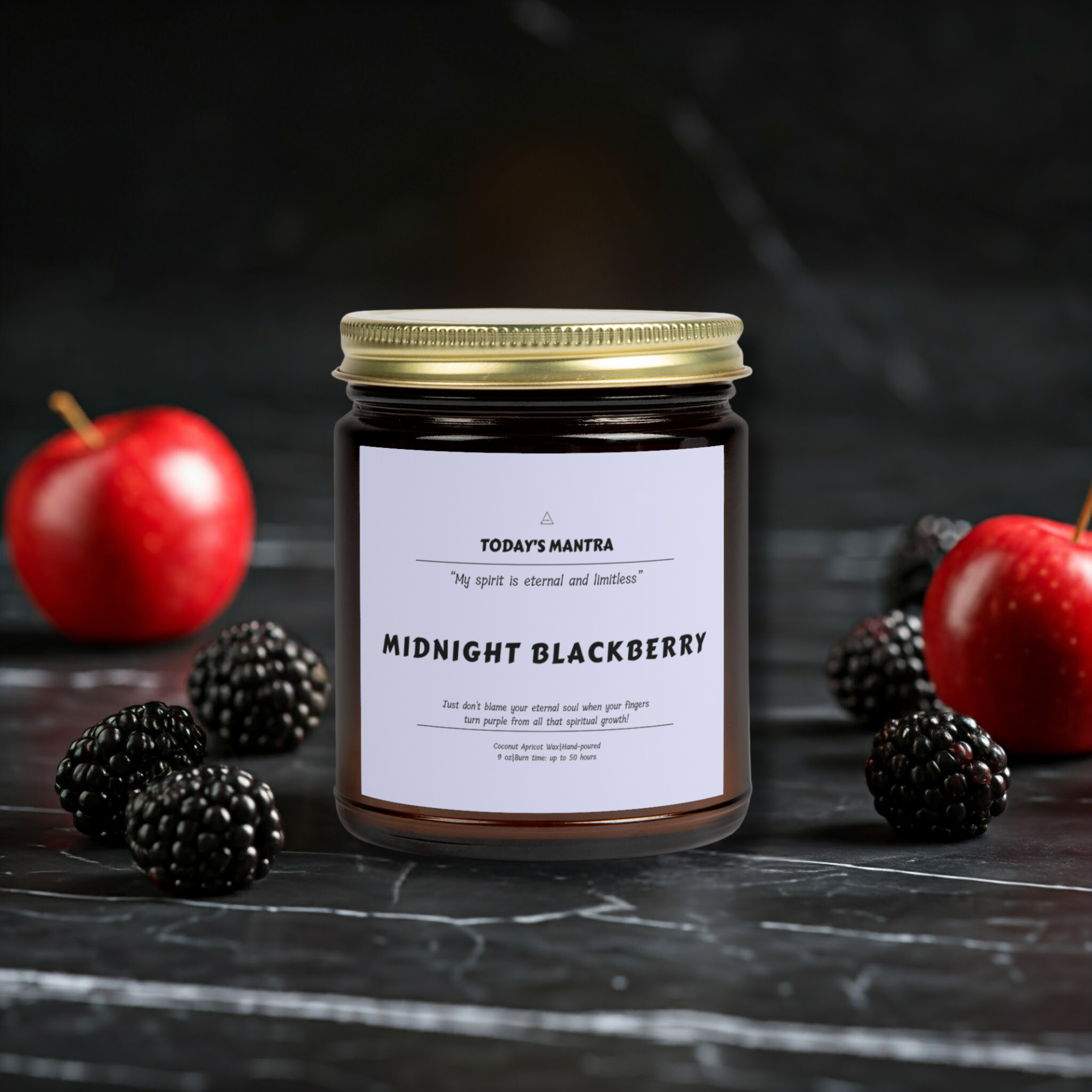 Midnight Blackberry Scented Candle | Eternal Spirit Mantra Midnight Blackberry Scented Candle | Eternal Spirit Mantra