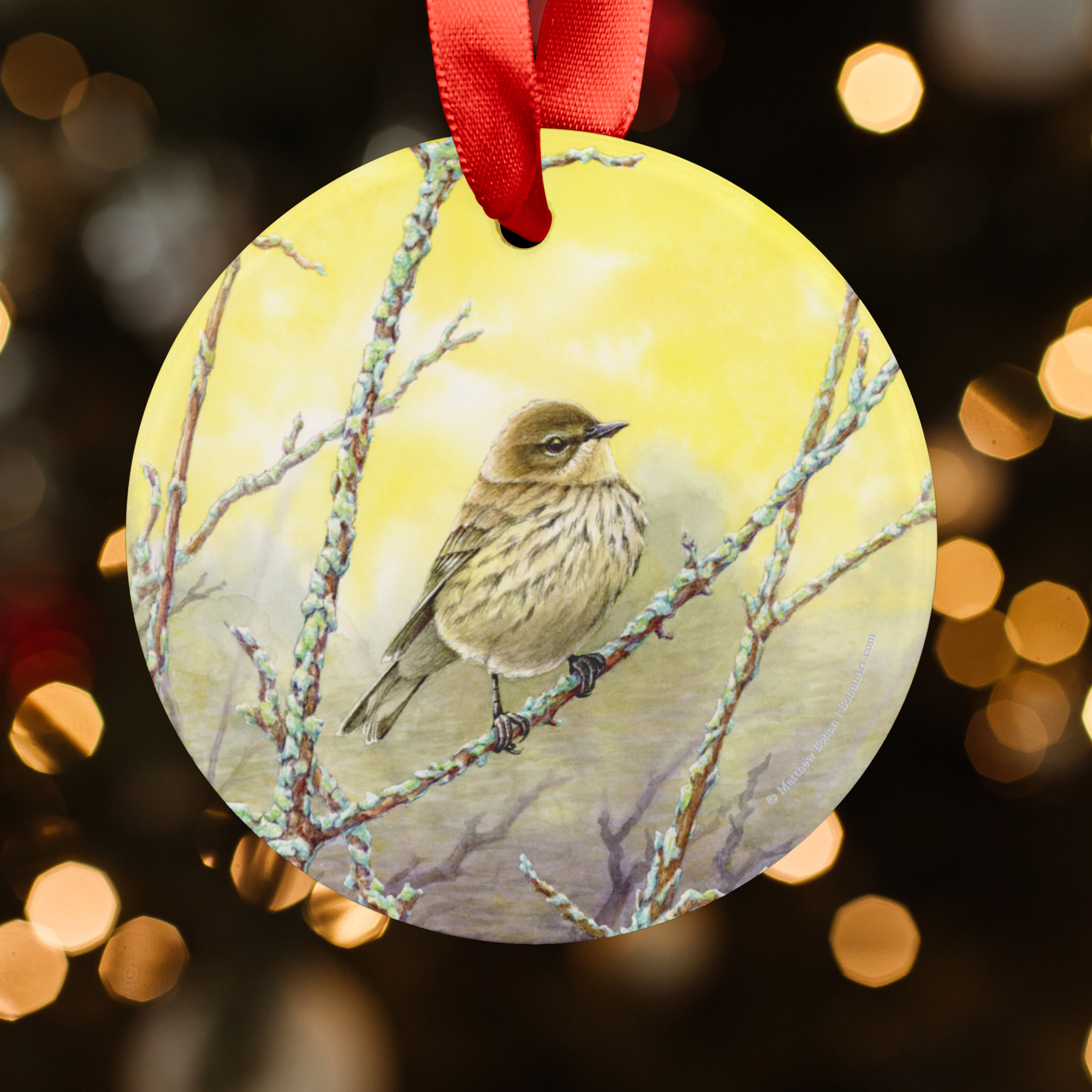 Fall Female Yellow-rumped Warbler Christmas Ornament - Birder Tree Ornament, Nature Gift for Bird Lovers product thumbnail image Fall Female Yellow-rumped Warbler Christmas Ornament - Birder Tree Ornament, Nature Gift for Bird Lovers product thumbnail image