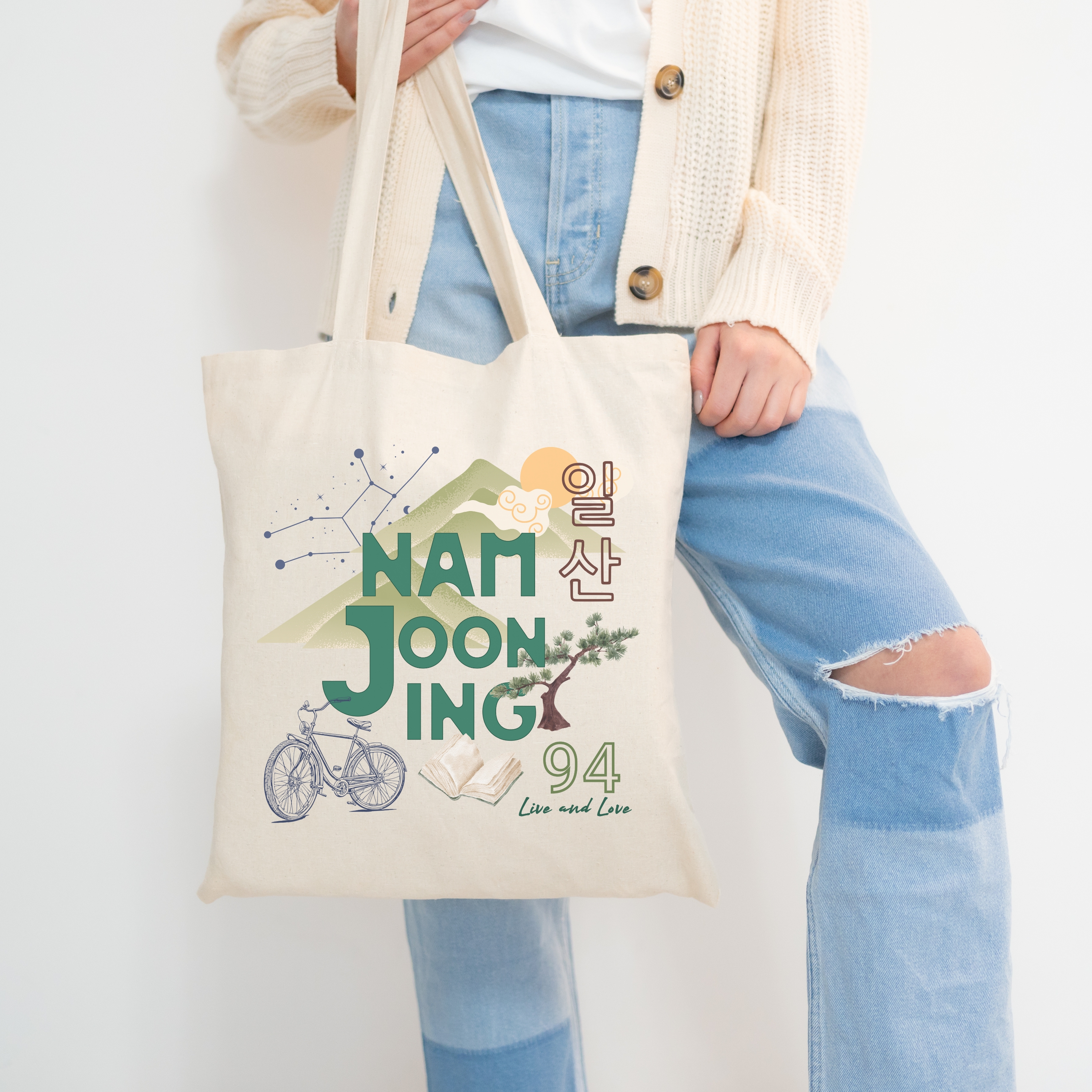 Namjooning Nature Tote Bag RM NamJoon, Designed by Army for Army product thumbnail image Namjooning Nature Tote Bag RM NamJoon, Designed by Army for Army product thumbnail image