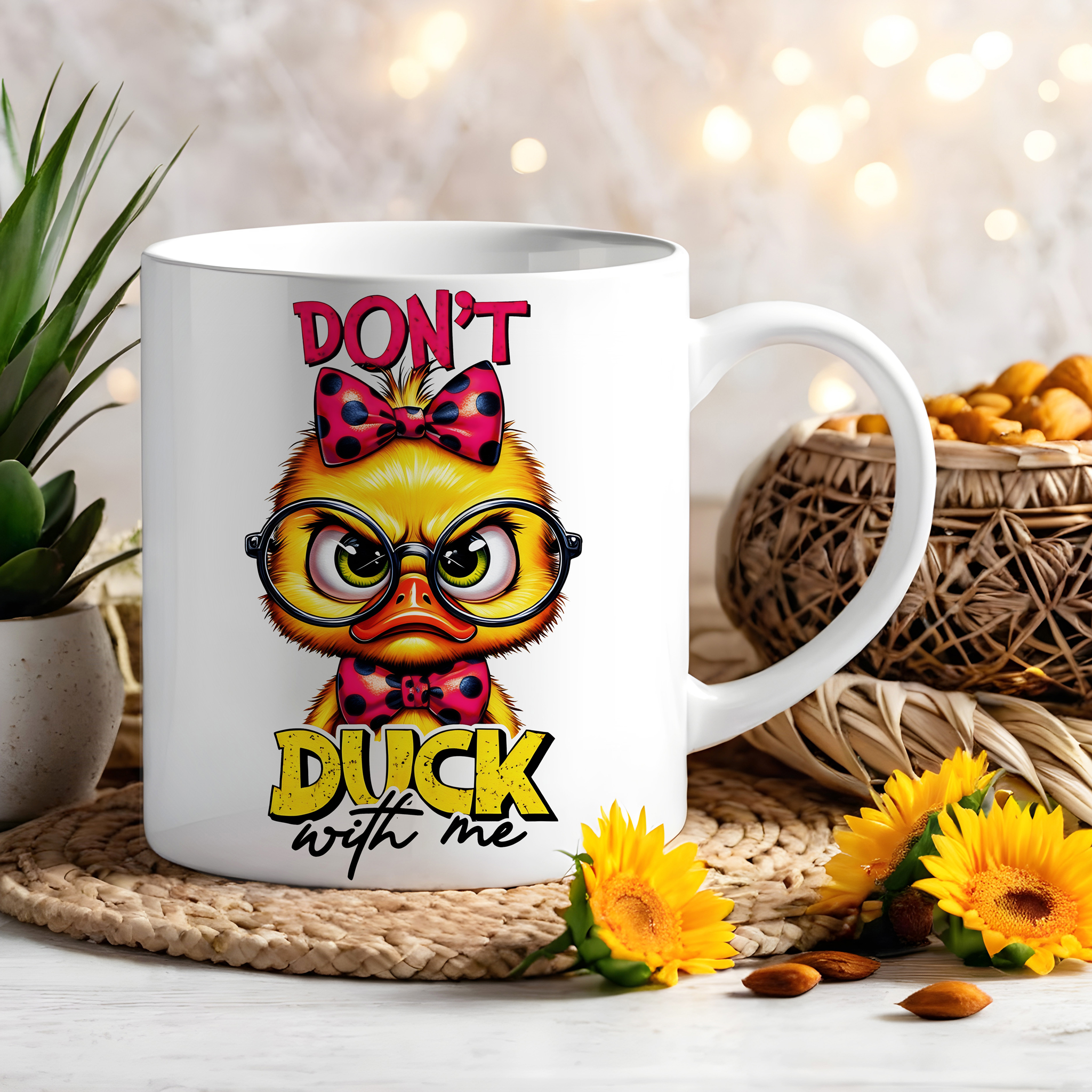 Grumpy Duck "Don't Duck With Me" Ceramic Mug, (11oz, 15oz) product thumbnail image