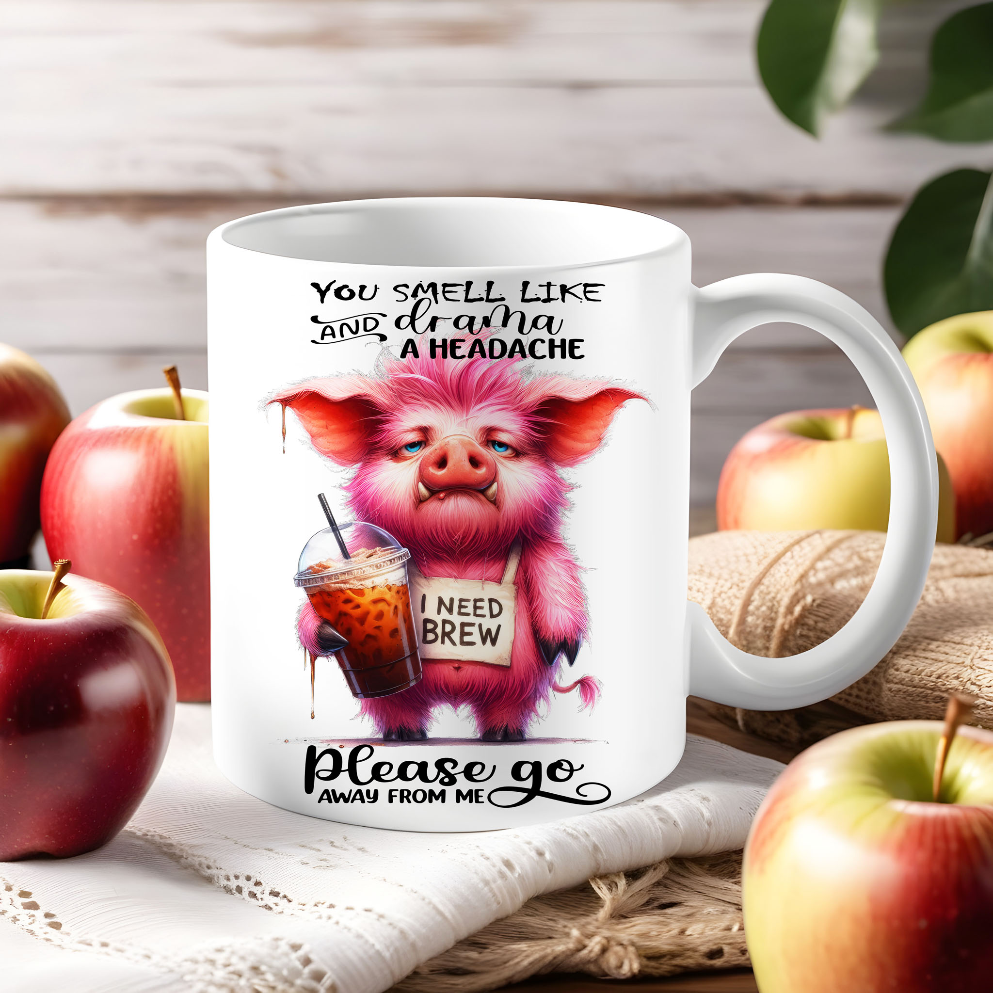 Grumpy Watercolor Pig Coffee Ceramic Mug, (11oz, 15oz) product thumbnail image Grumpy Watercolor Pig Coffee Ceramic Mug, (11oz, 15oz) product thumbnail image