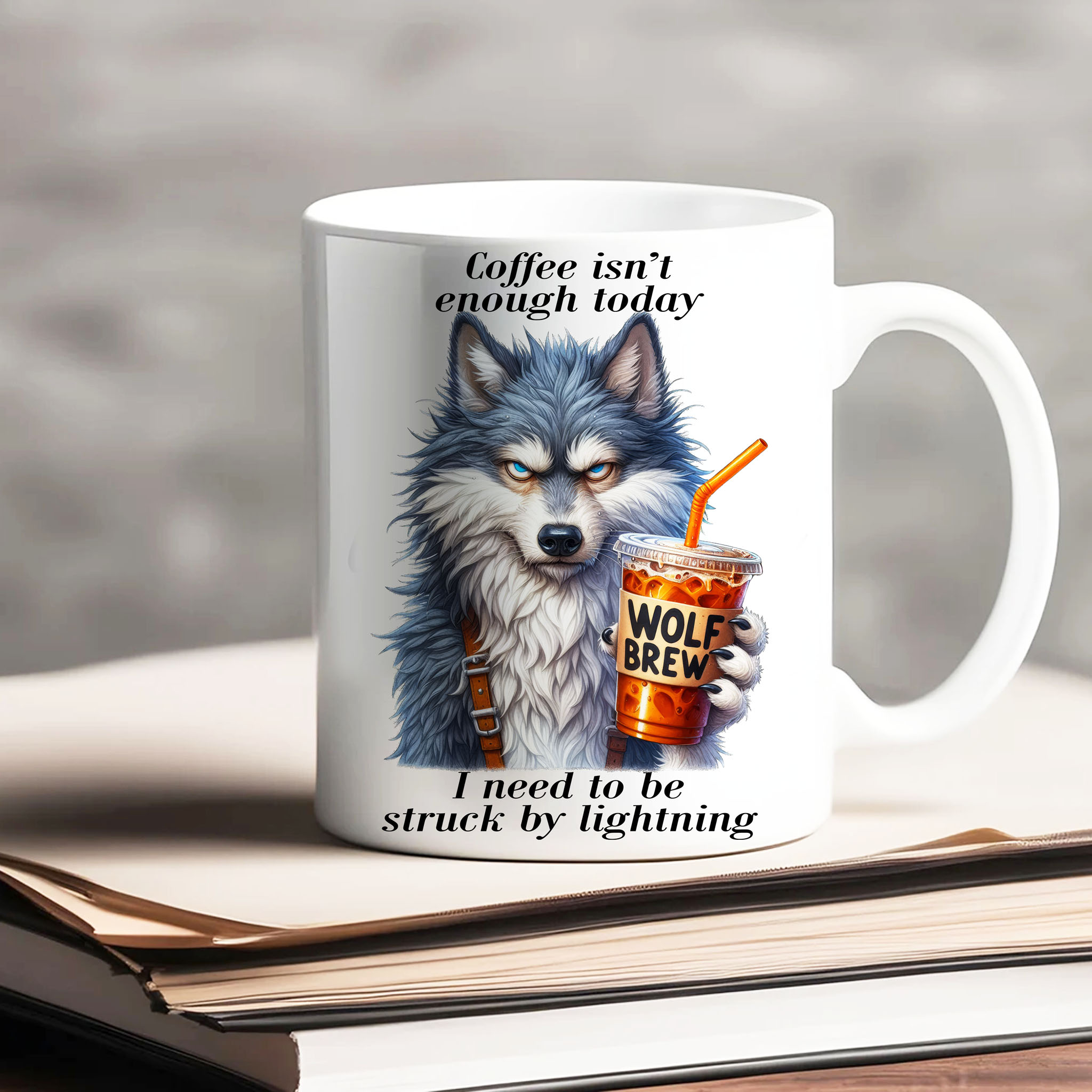 Grumpy Watercolor Wolf Coffee Ceramic Mug, (11oz, 15oz) product thumbnail image Grumpy Watercolor Wolf Coffee Ceramic Mug, (11oz, 15oz) product thumbnail image