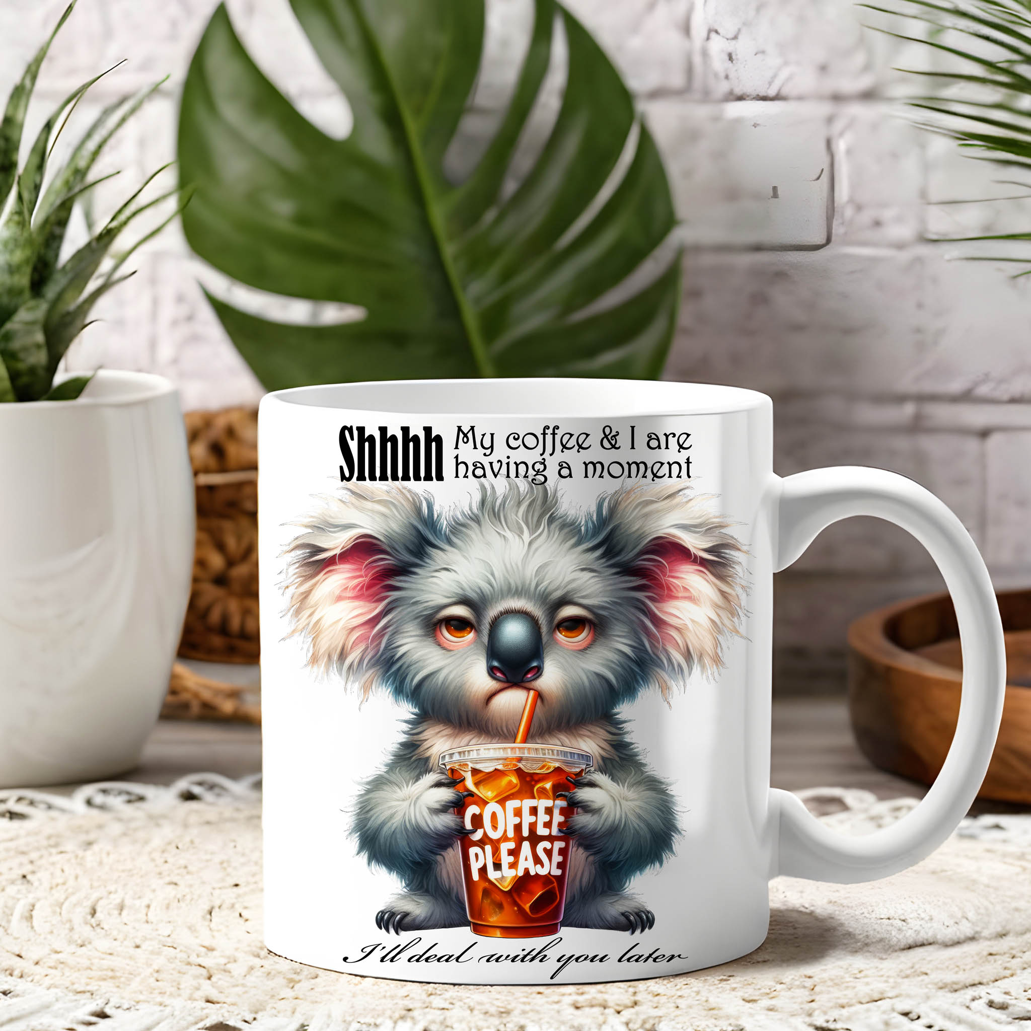 Grumpy Watercolor Koala Coffee Ceramic Mug, (11oz, 15oz) product thumbnail image Grumpy Watercolor Koala Coffee Ceramic Mug, (11oz, 15oz) product thumbnail image