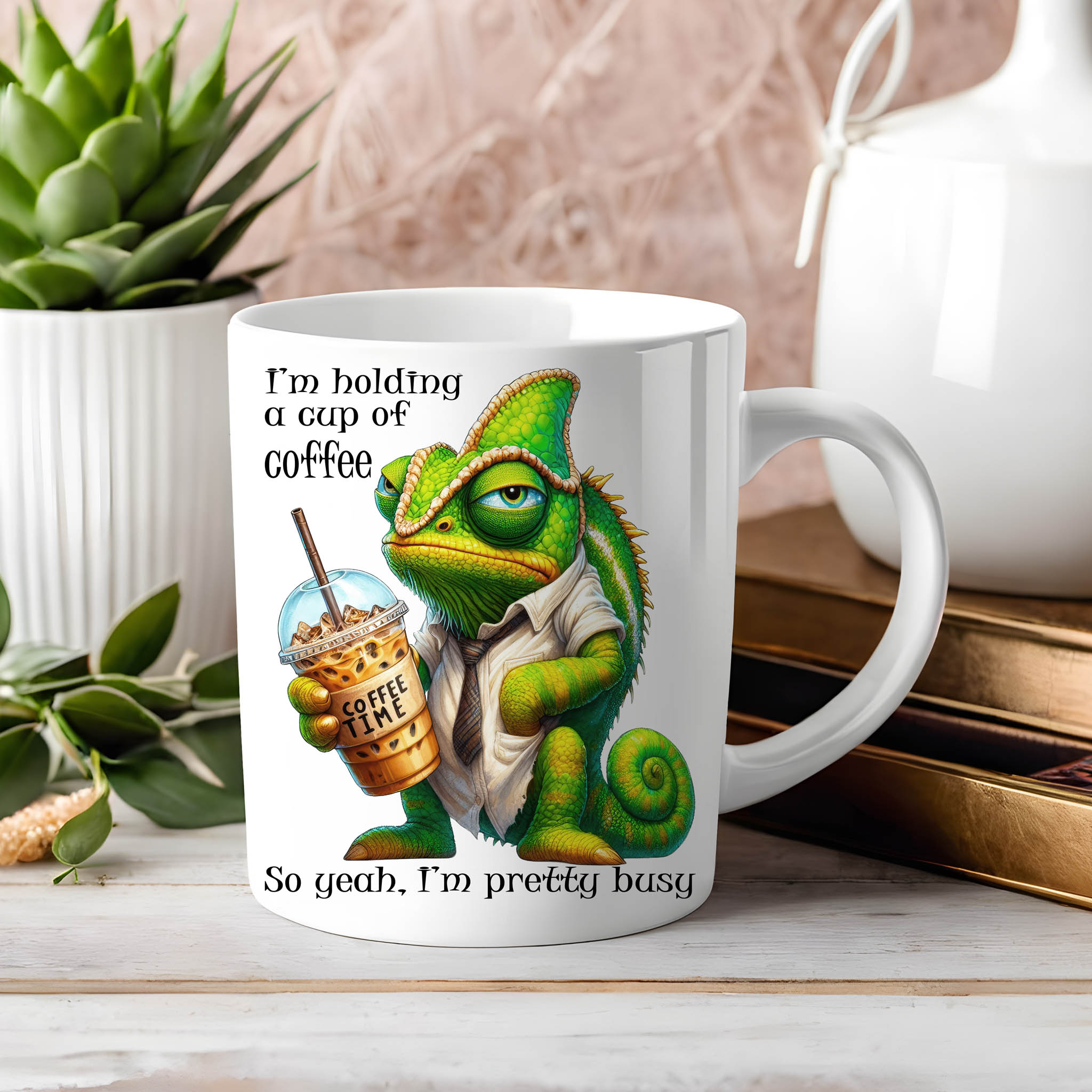 Grumpy Watercolor Lizard Coffee Ceramic Mug, (11oz, 15oz) product thumbnail image Grumpy Watercolor Lizard Coffee Ceramic Mug, (11oz, 15oz) product thumbnail image