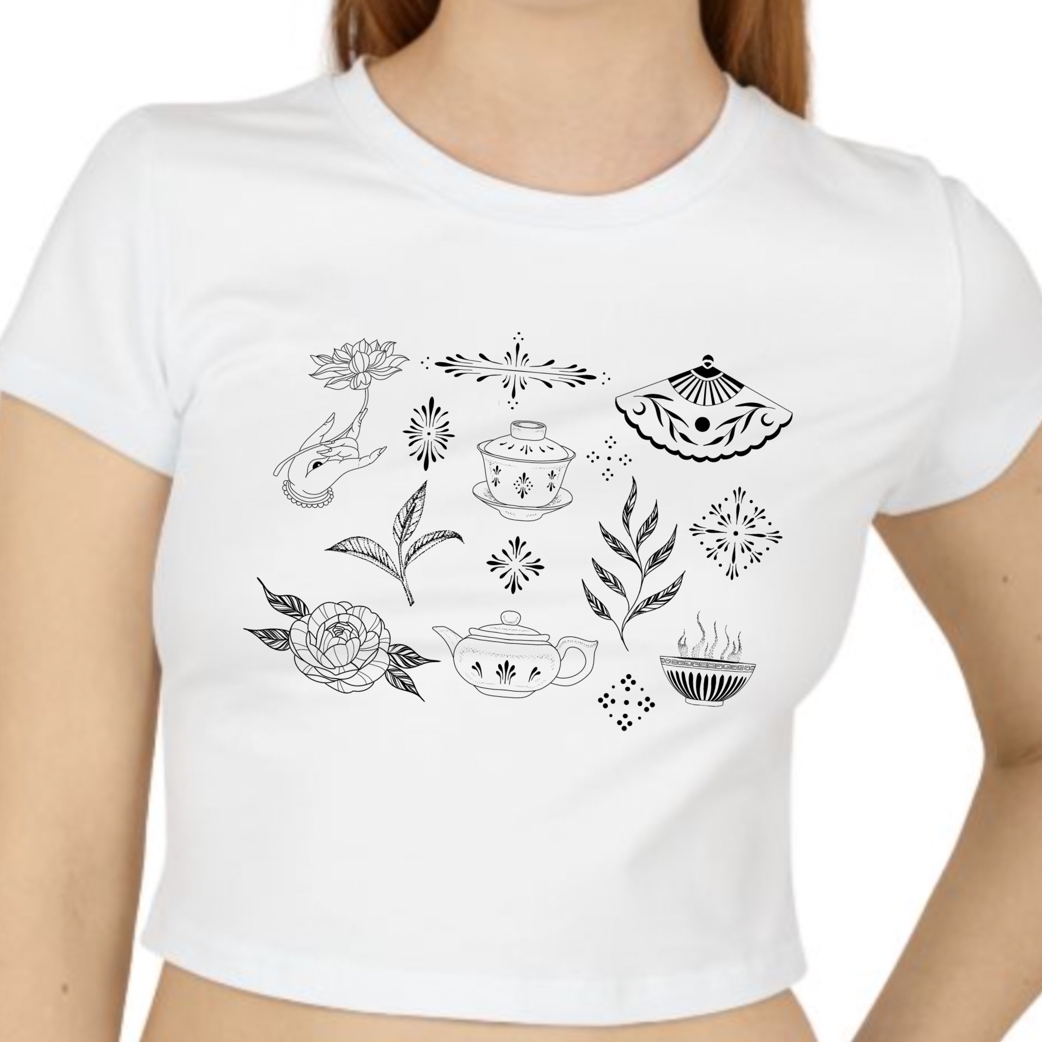 Tea Time Women's Baby Tee product thumbnail image Tea Time Women's Baby Tee product thumbnail image