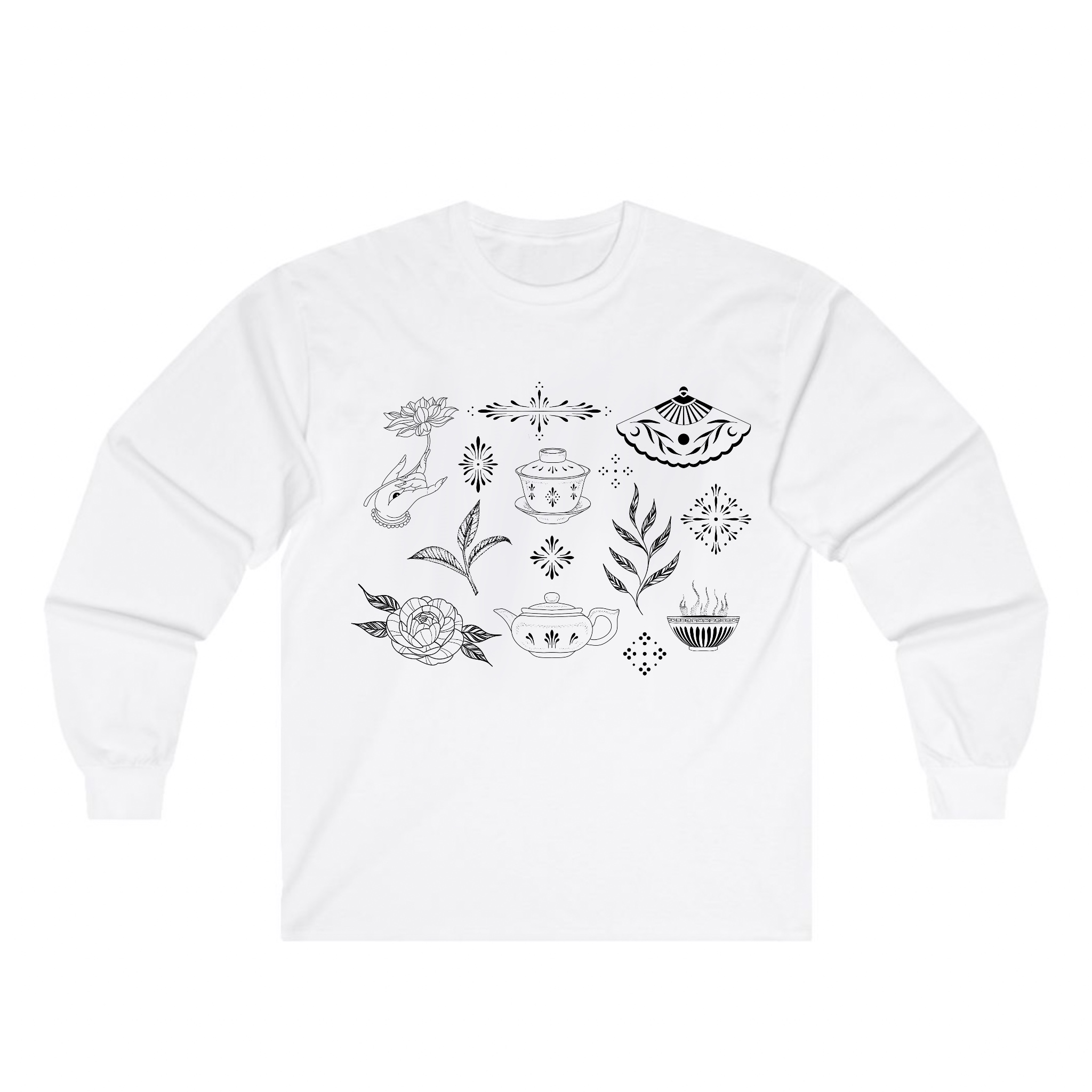 Tea time 100% Cotton Long Sleeve Tee product thumbnail image Tea time 100% Cotton Long Sleeve Tee product thumbnail image
