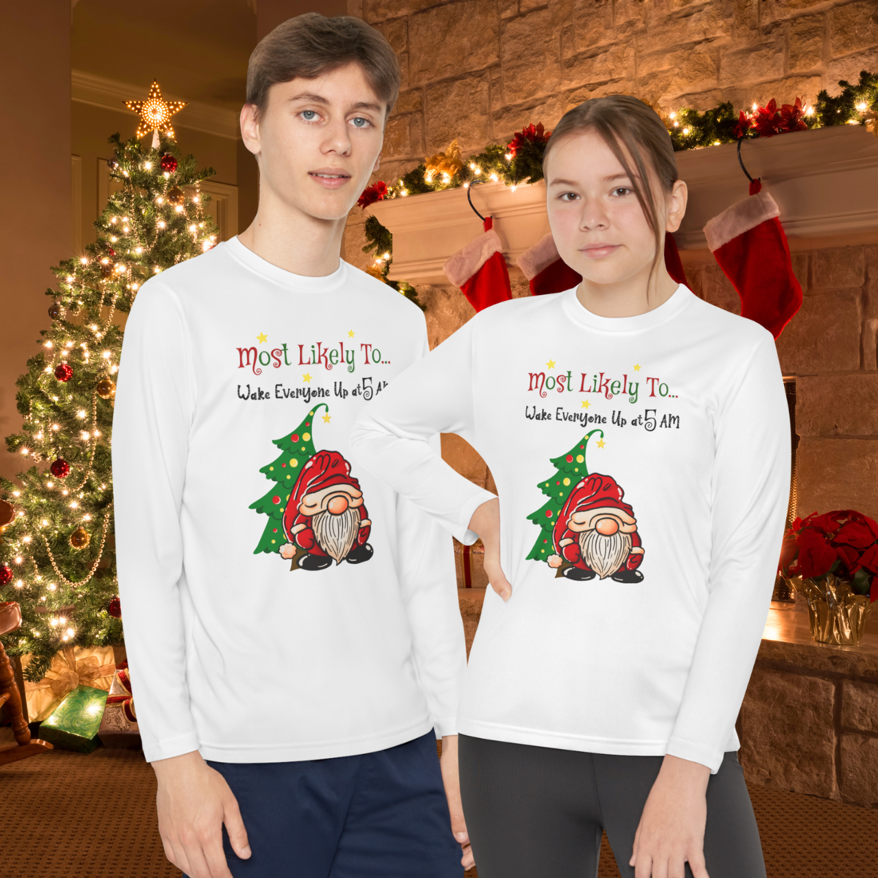 "Most Likely to Wake Everyone Up at 5 a.m." Sport-Tek PosiCharge® Kids Tee – Lightweight, Moisture-Wicking Comfort product thumbnail image