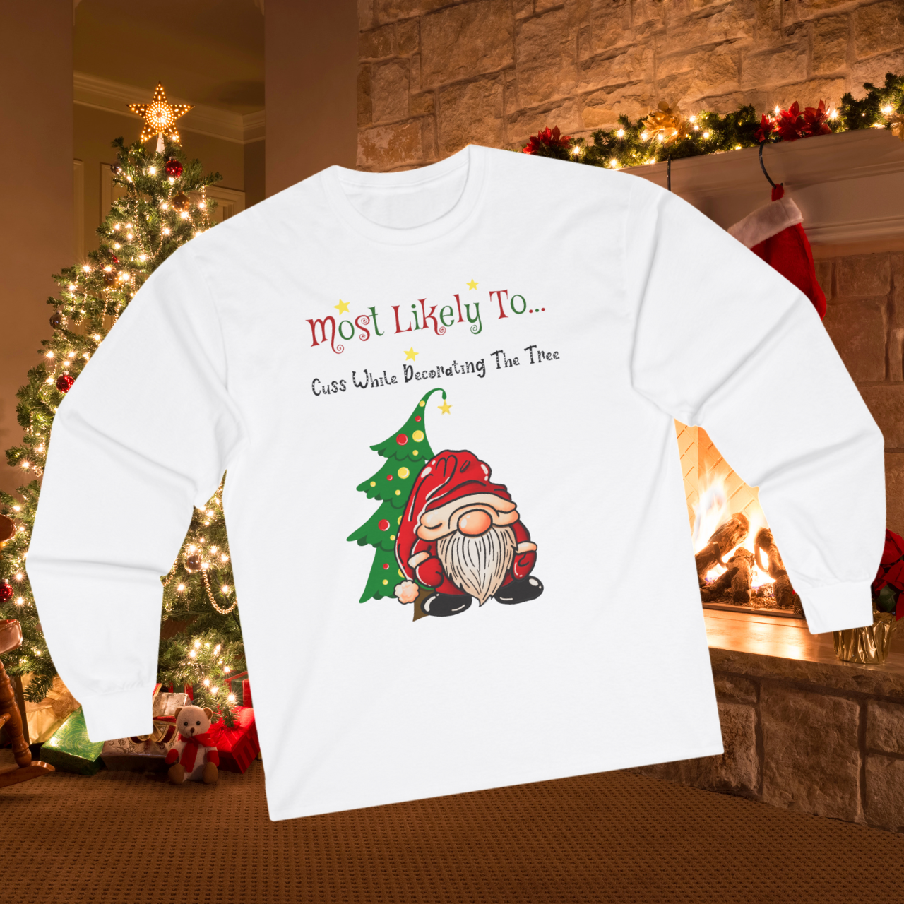 Unisex Ultra Cotton Long Sleeve Tee: Perfect for Tree-Decorating Shenanigans