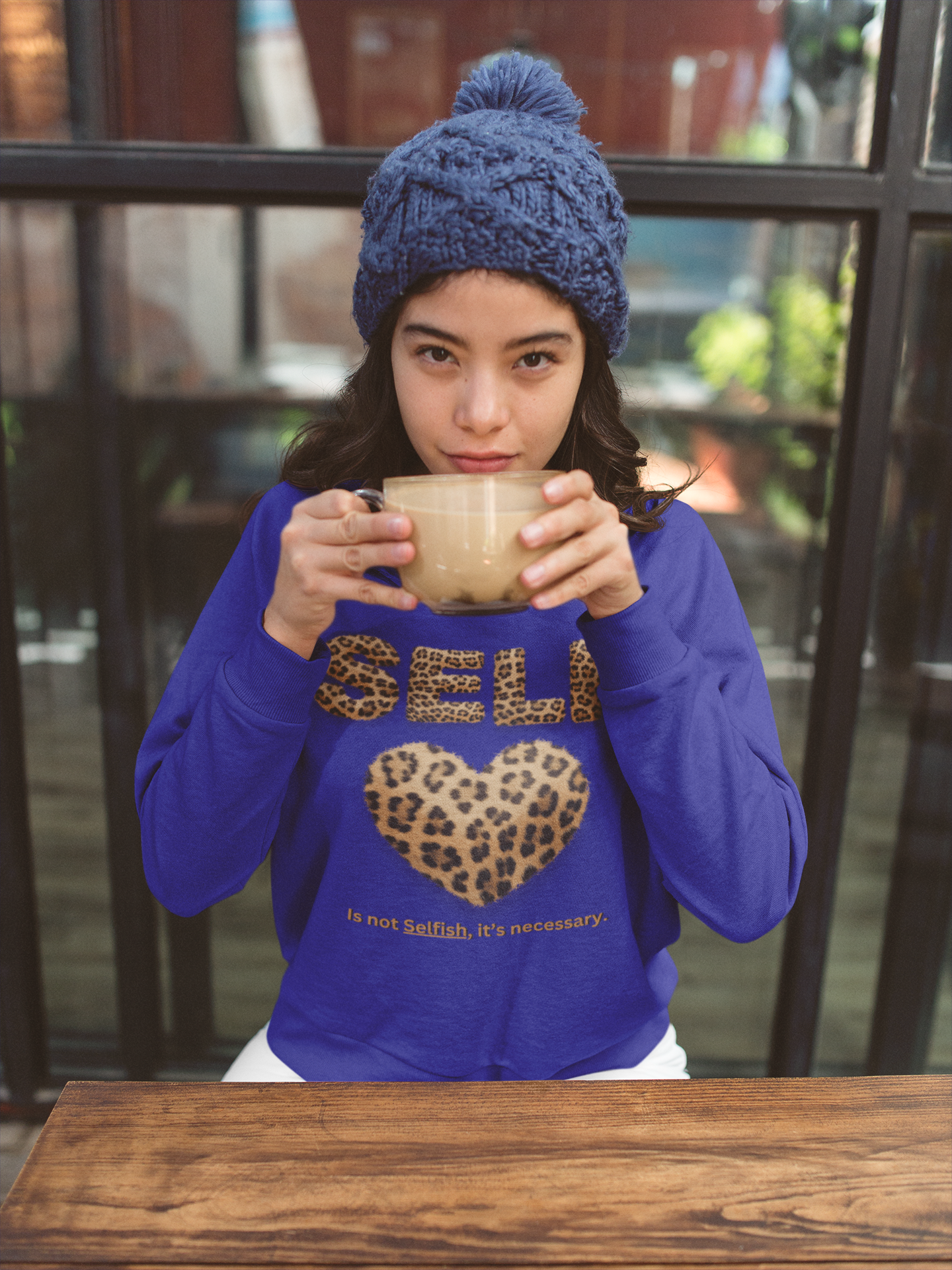 "Self-Love is not Selfish" Unisex Midweight Soft style Fleece Crewneck Sweatshirt product thumbnail image