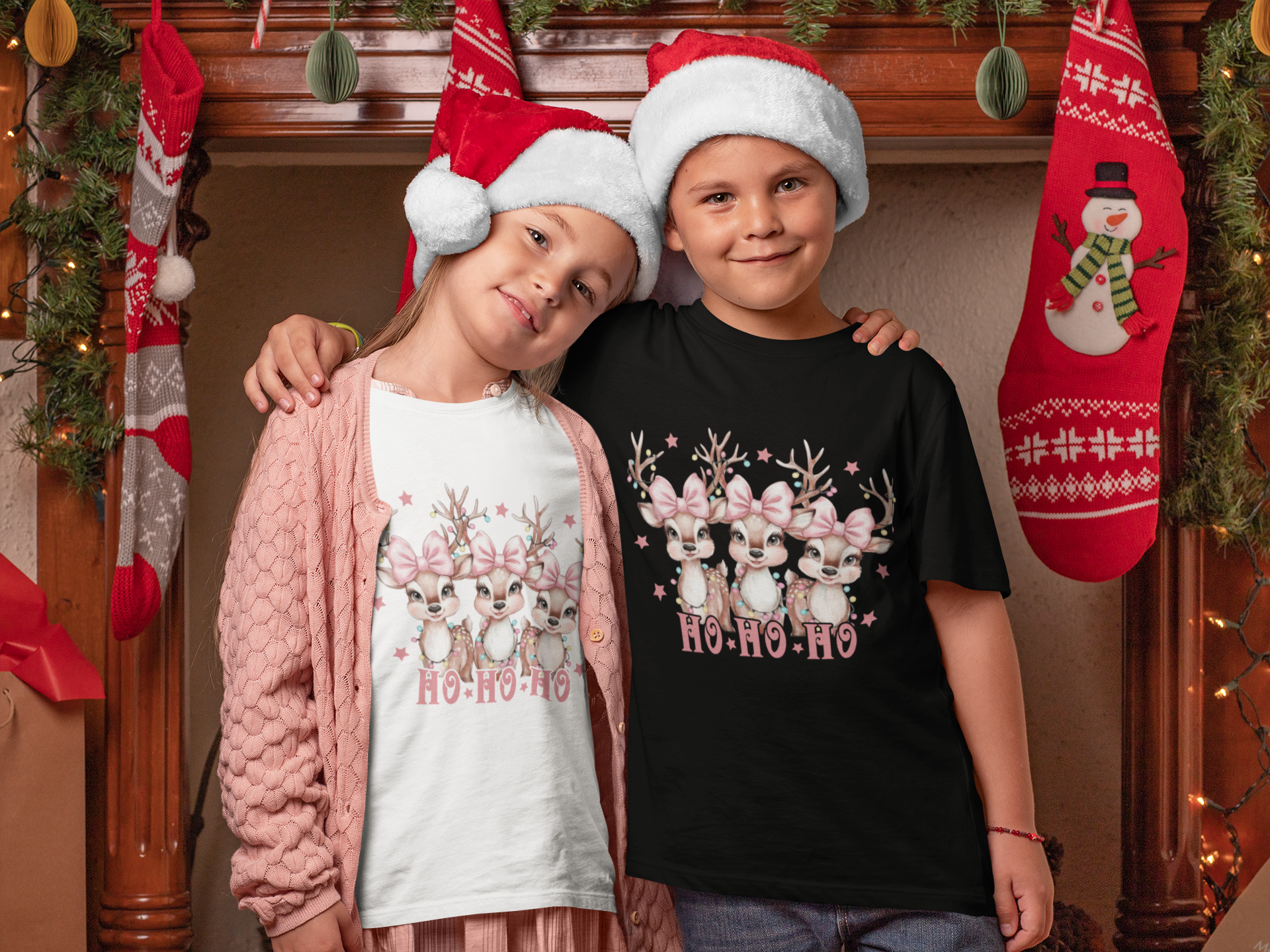 Kids Christmas Reindeer Tee, Ho Ho Ho Reindeer Christmas Shirt, Cute Reindeer Holiday T-Shirt, Festive Kids Tee, Christmas Gift for Kids, product thumbnail image Kids Christmas Reindeer Tee, Ho Ho Ho Reindeer Christmas Shirt, Cute Reindeer Holiday T-Shirt, Festive Kids Tee, Christmas Gift for Kids, product thumbnail image