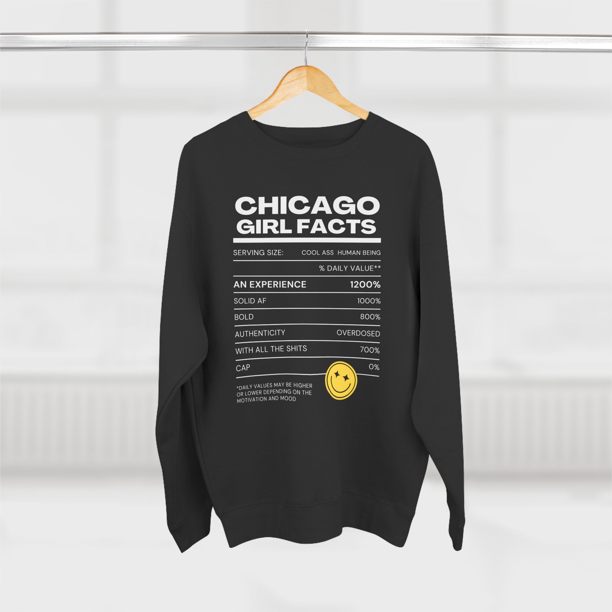 CHICAGO GIRL FACTS Unisex Crewneck Sweatshirt product thumbnail image CHICAGO GIRL FACTS Unisex Crewneck Sweatshirt product thumbnail image