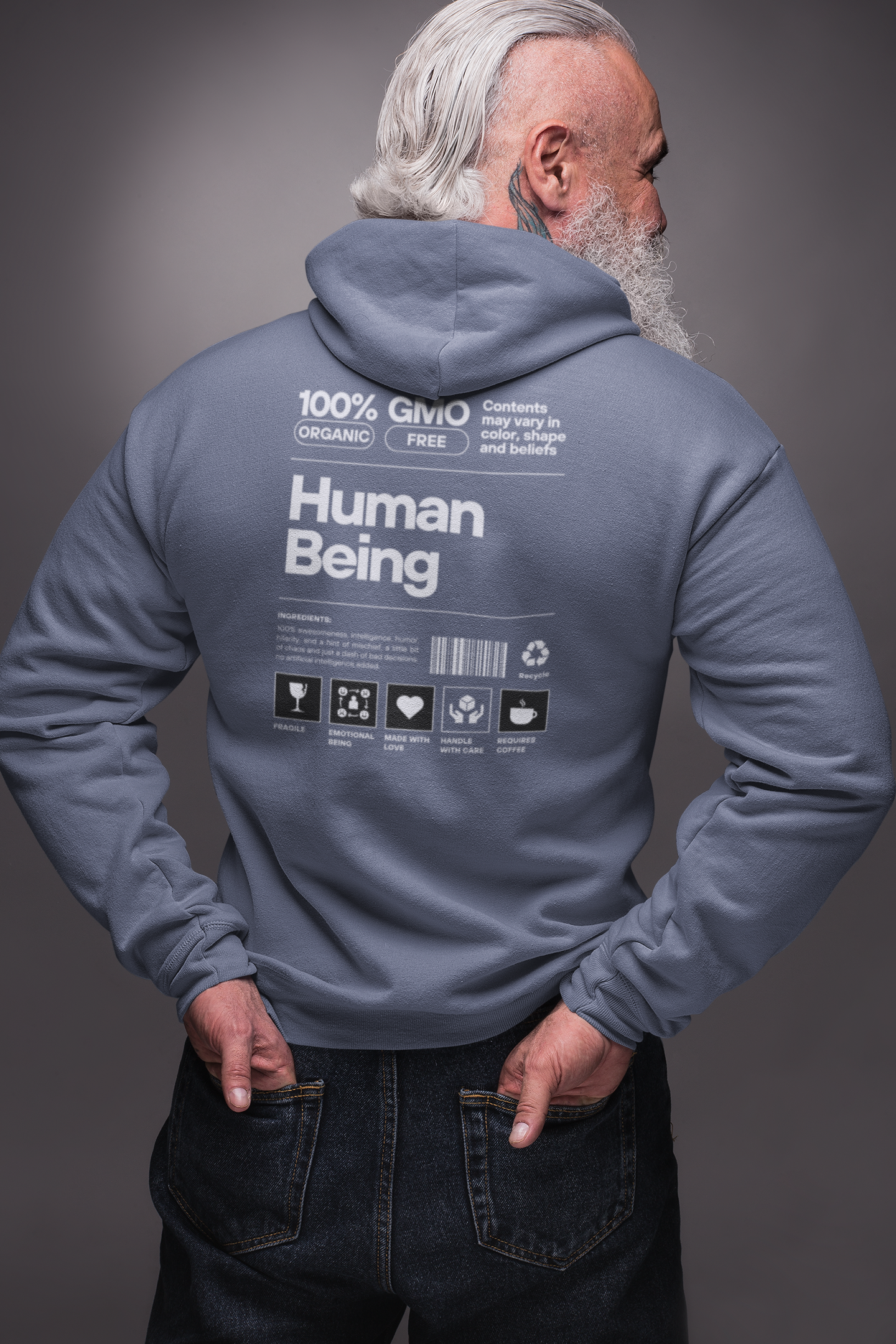 Funny Human Being Ingredient Hoodie product thumbnail image Funny Human Being Ingredient Hoodie product thumbnail image