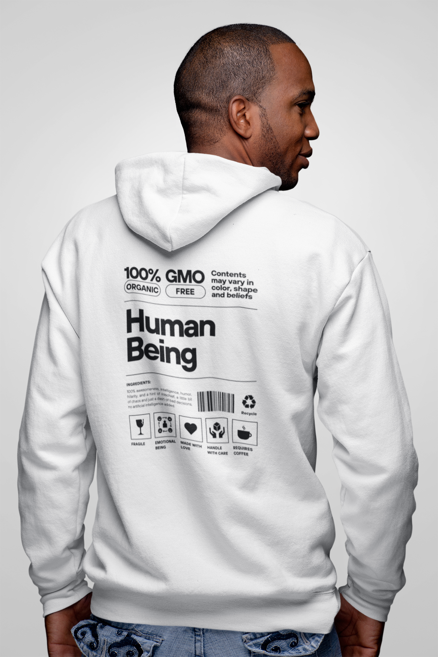 Funny Human Being Ingredient Hoodie product thumbnail image Funny Human Being Ingredient Hoodie product thumbnail image