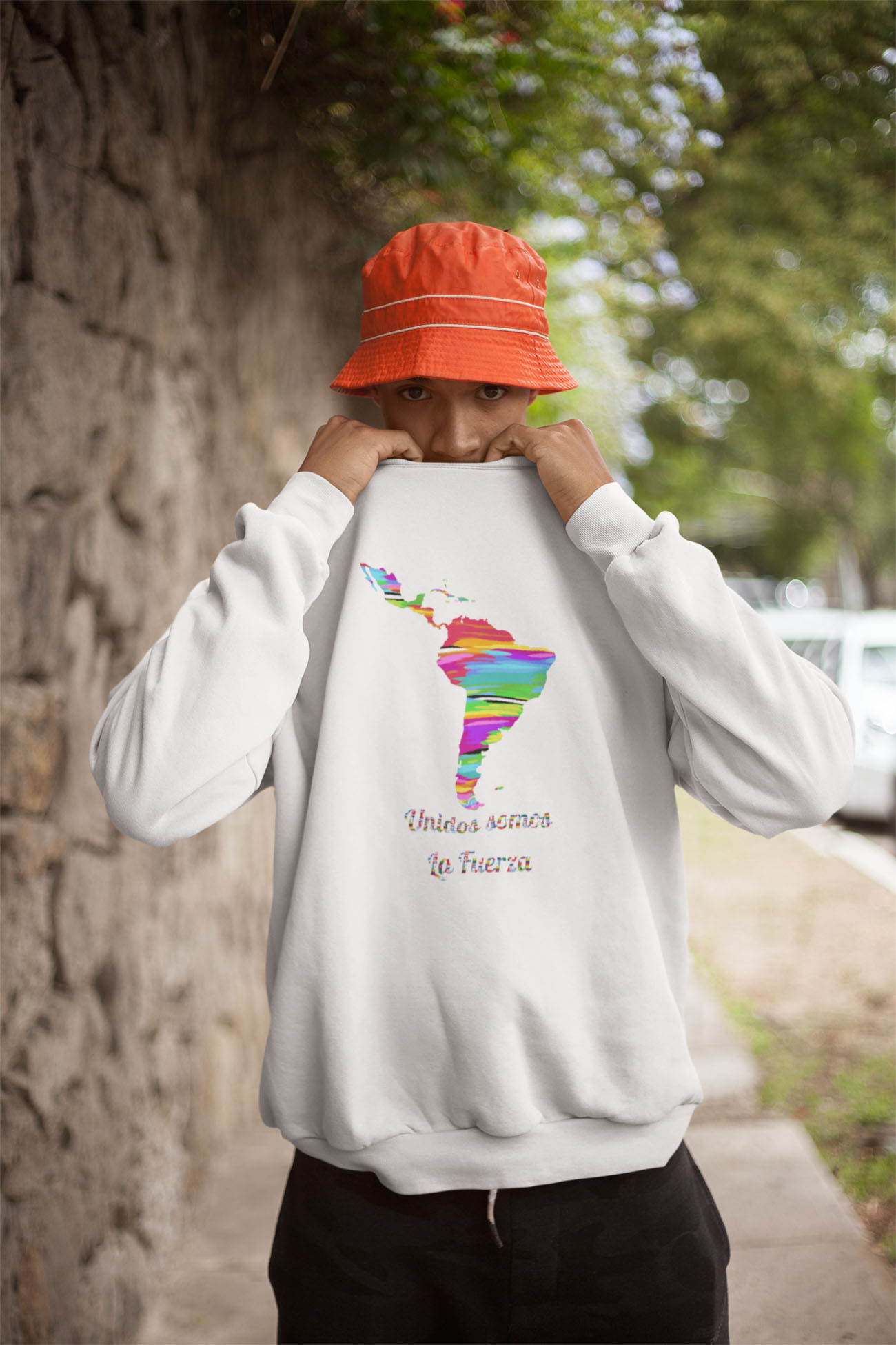 WildHooman Unisex Sweatshirt, Unidos Somos La Fuerza - Cozy Crewneck  product thumbnail image