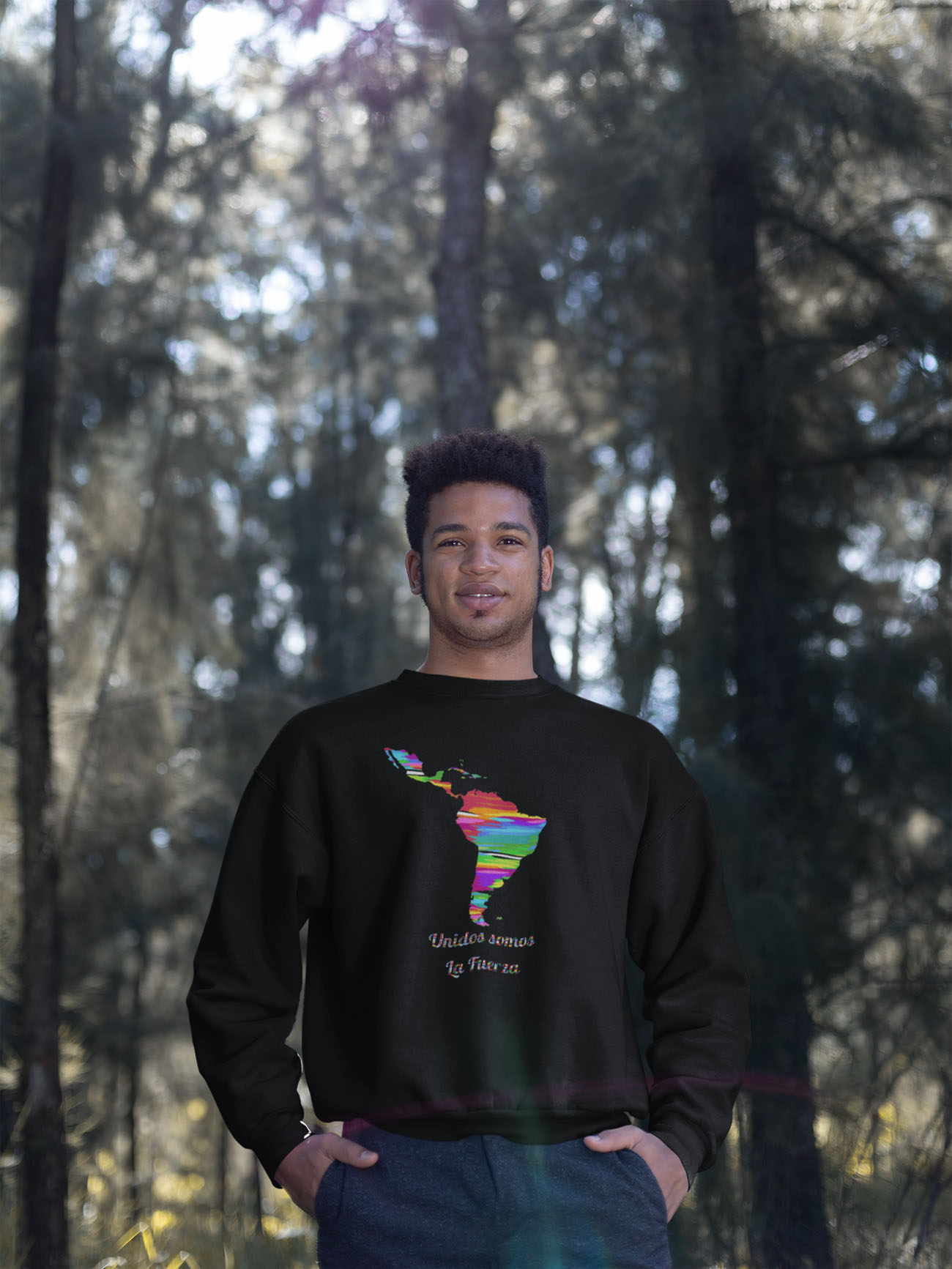 WildHooman Unisex Sweatshirt, Unidos Somos La Fuerza - Cozy Crewneck  product thumbnail image