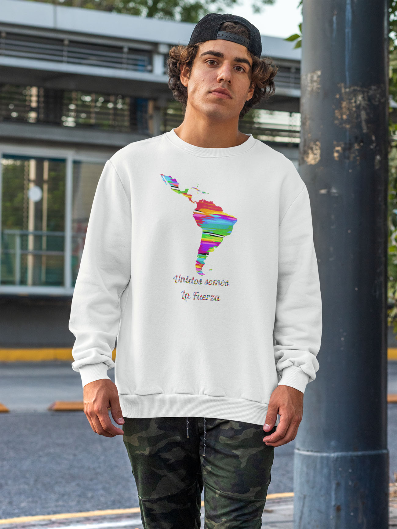 WildHooman Unisex Sweatshirt, Unidos Somos La Fuerza - Cozy Crewneck  product thumbnail image