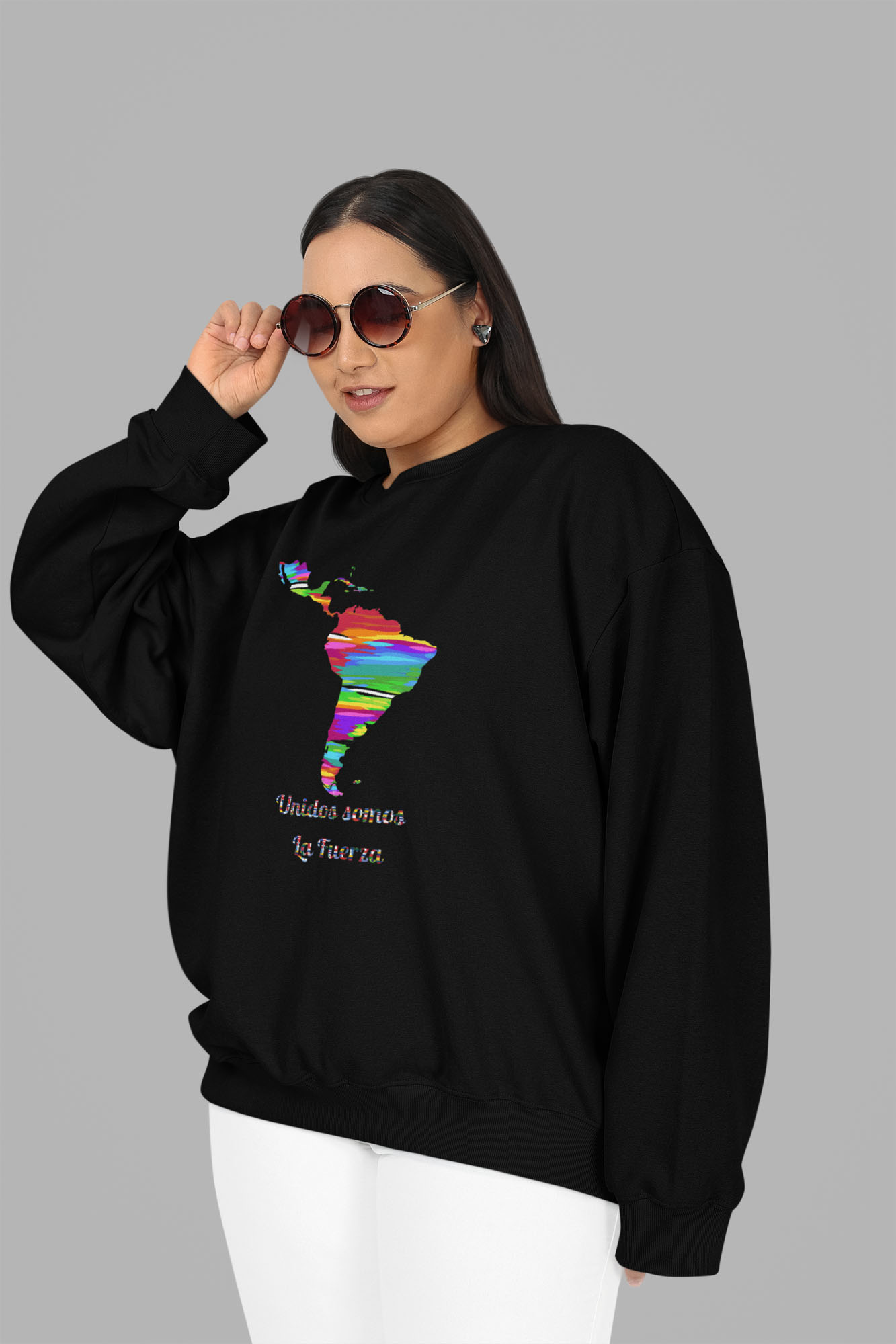 WildHooman Unisex Sweatshirt, Unidos Somos La Fuerza - Cozy Crewneck  product thumbnail image