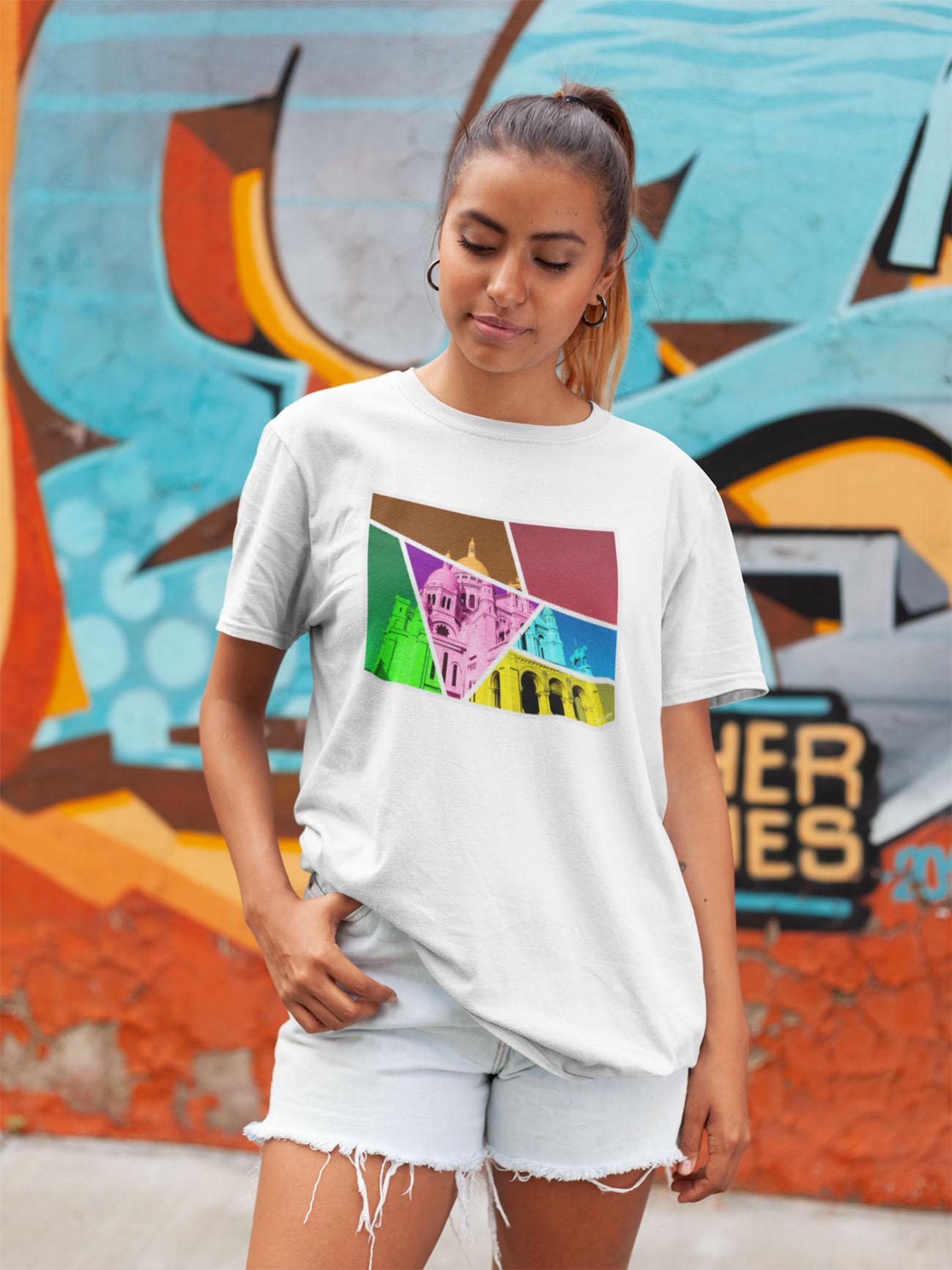 WildHooman Basilique du Sacré-Cœur Unisex T-Shirt product thumbnail image