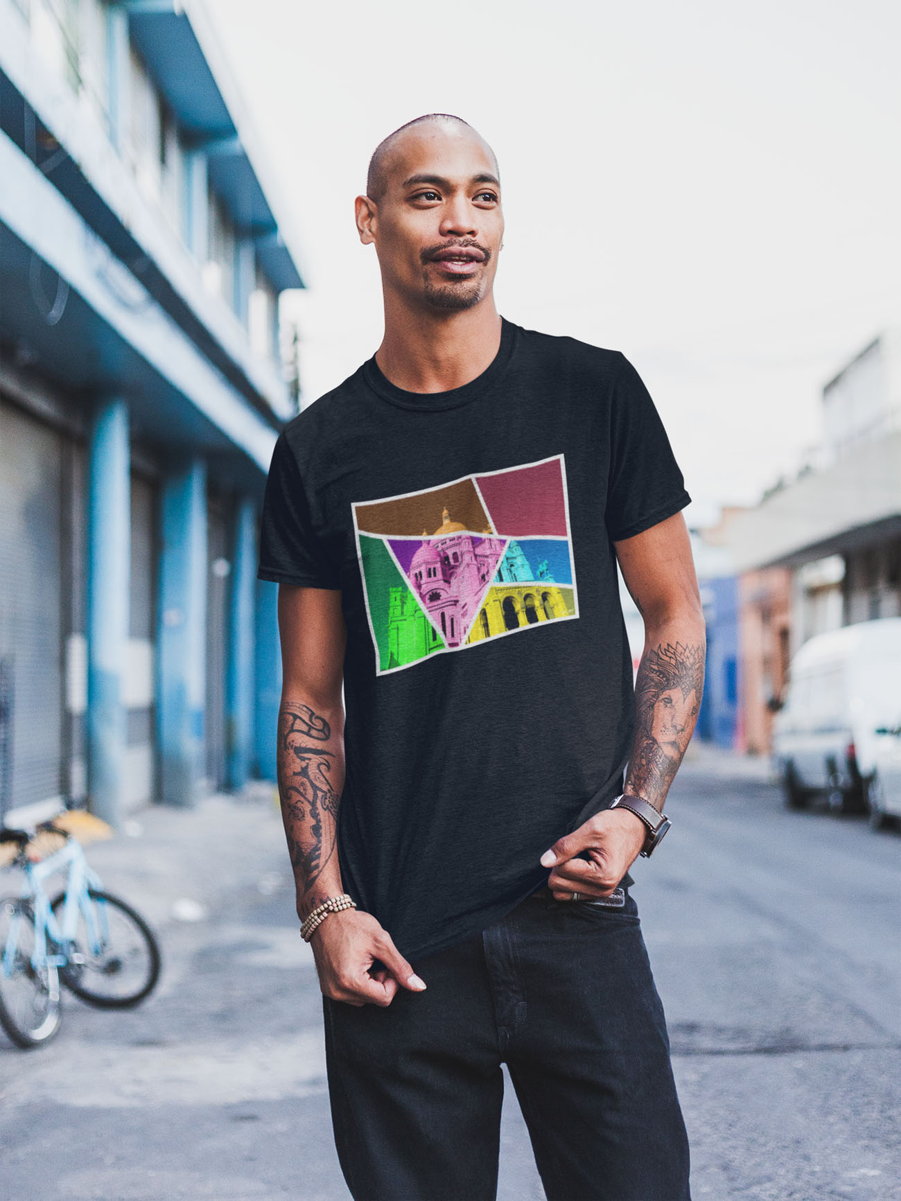 WildHooman Basilique du Sacré-Cœur Unisex T-Shirt product thumbnail image