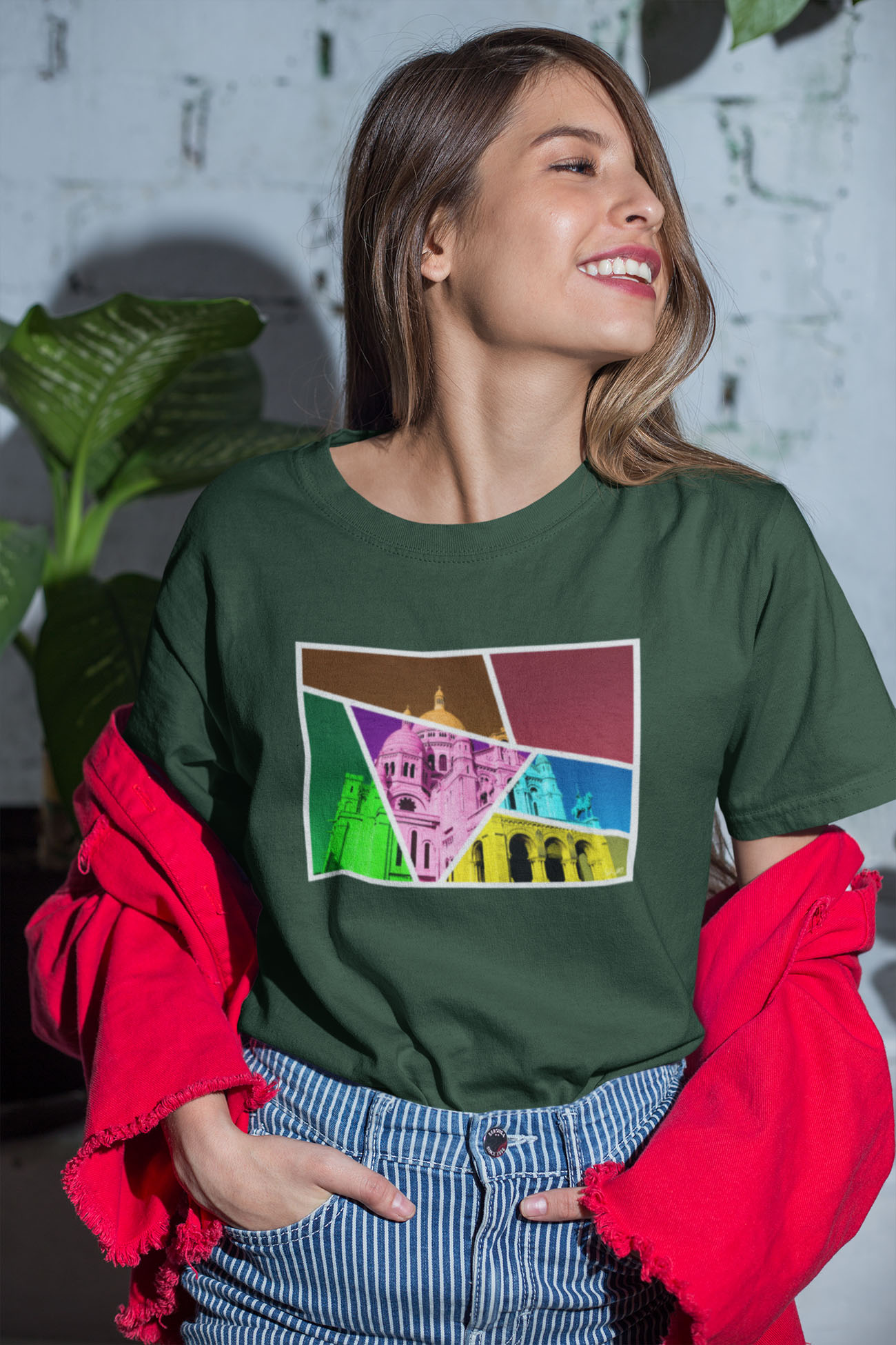 WildHooman Basilique du Sacré-Cœur Unisex T-Shirt product thumbnail image