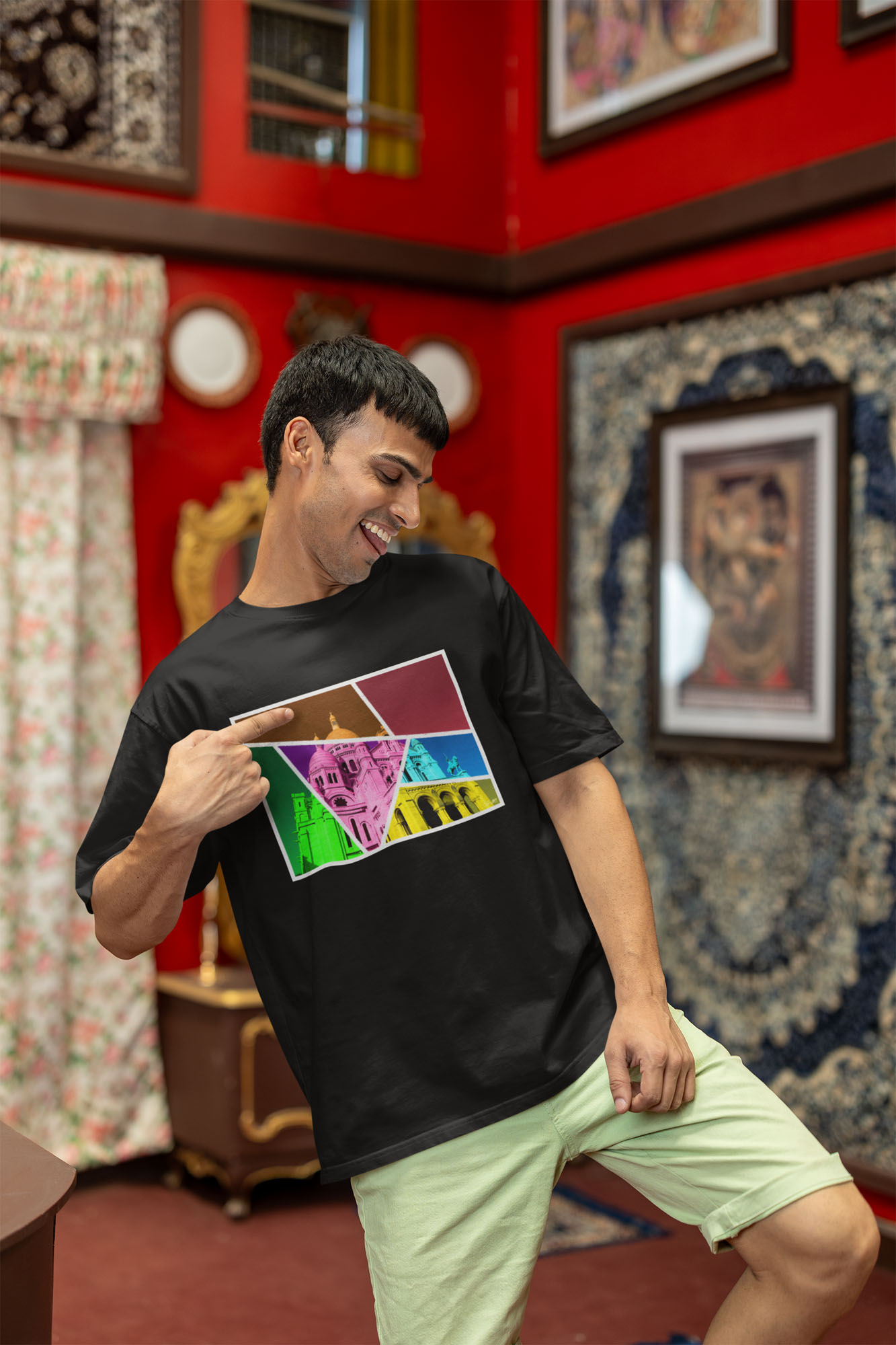 WildHooman Basilique du Sacré-Cœur Unisex T-Shirt product thumbnail image