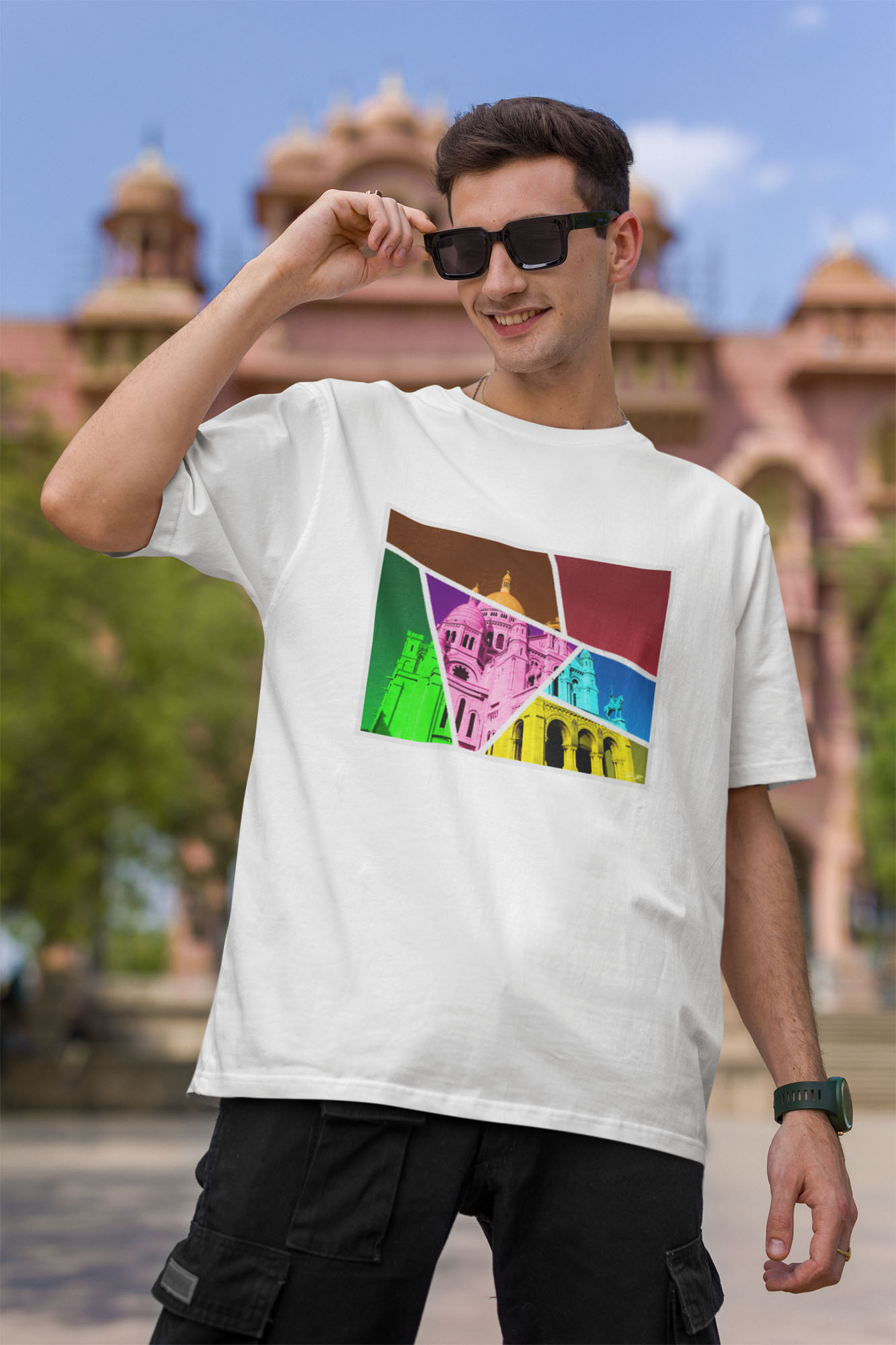 WildHooman Basilique du Sacré-Cœur Unisex T-Shirt product thumbnail image