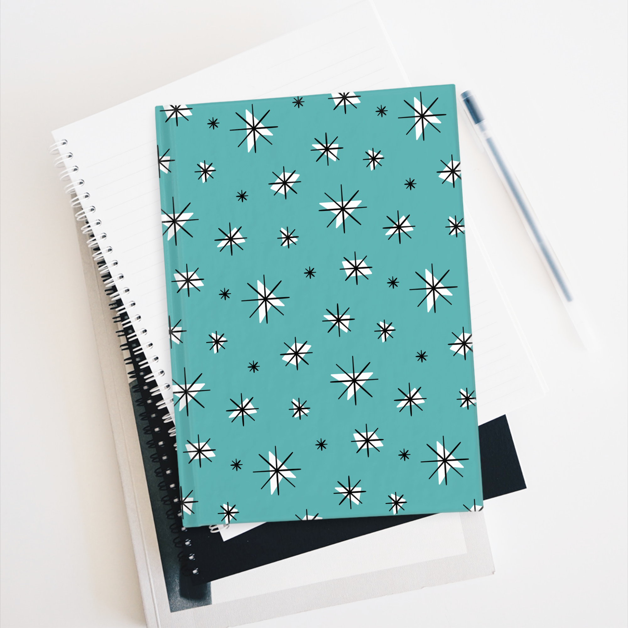 Retro Stars Journal in Turquoise product thumbnail image Retro Stars Journal in Turquoise product thumbnail image