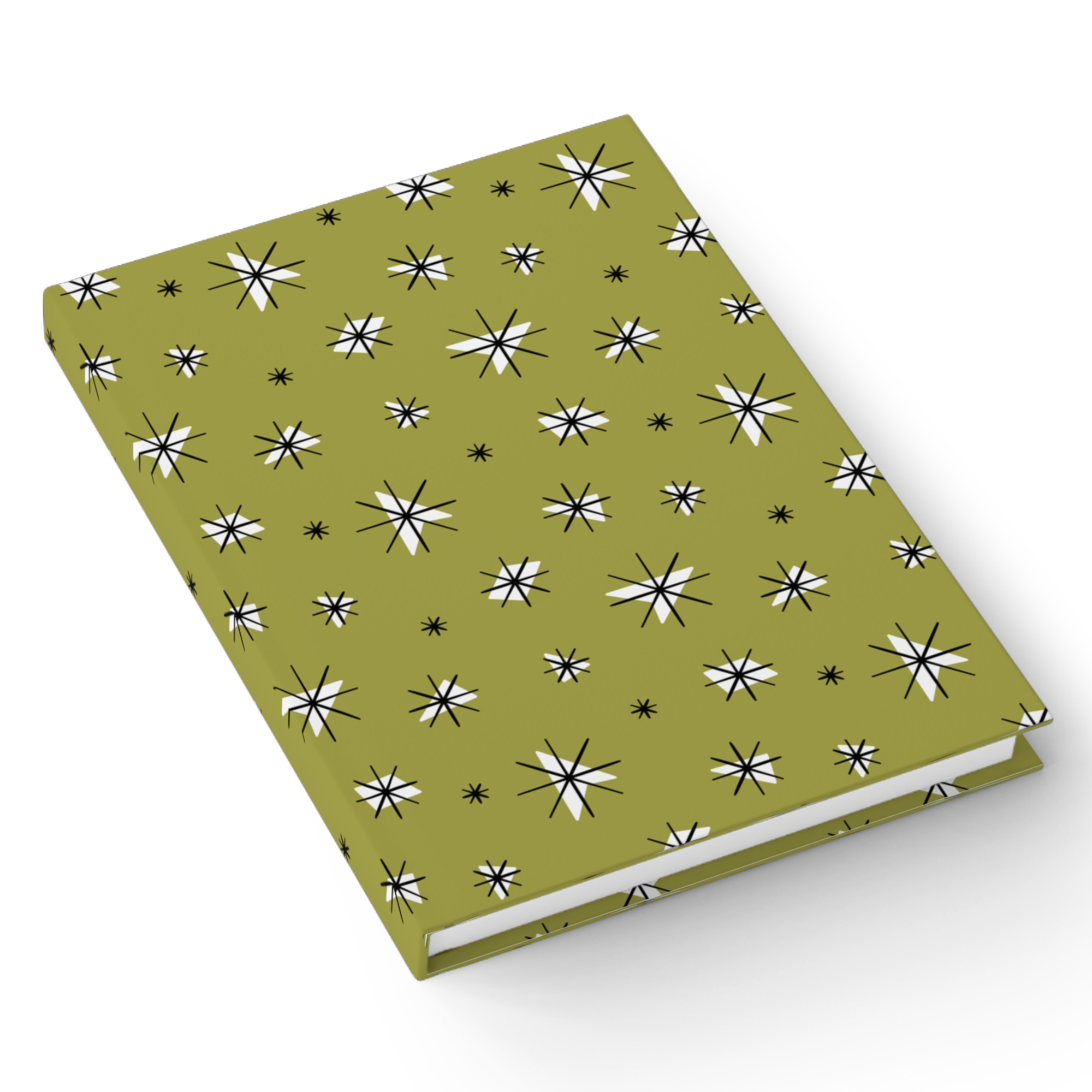 Retro Stars Journal in Olive product thumbnail image Retro Stars Journal in Olive product thumbnail image