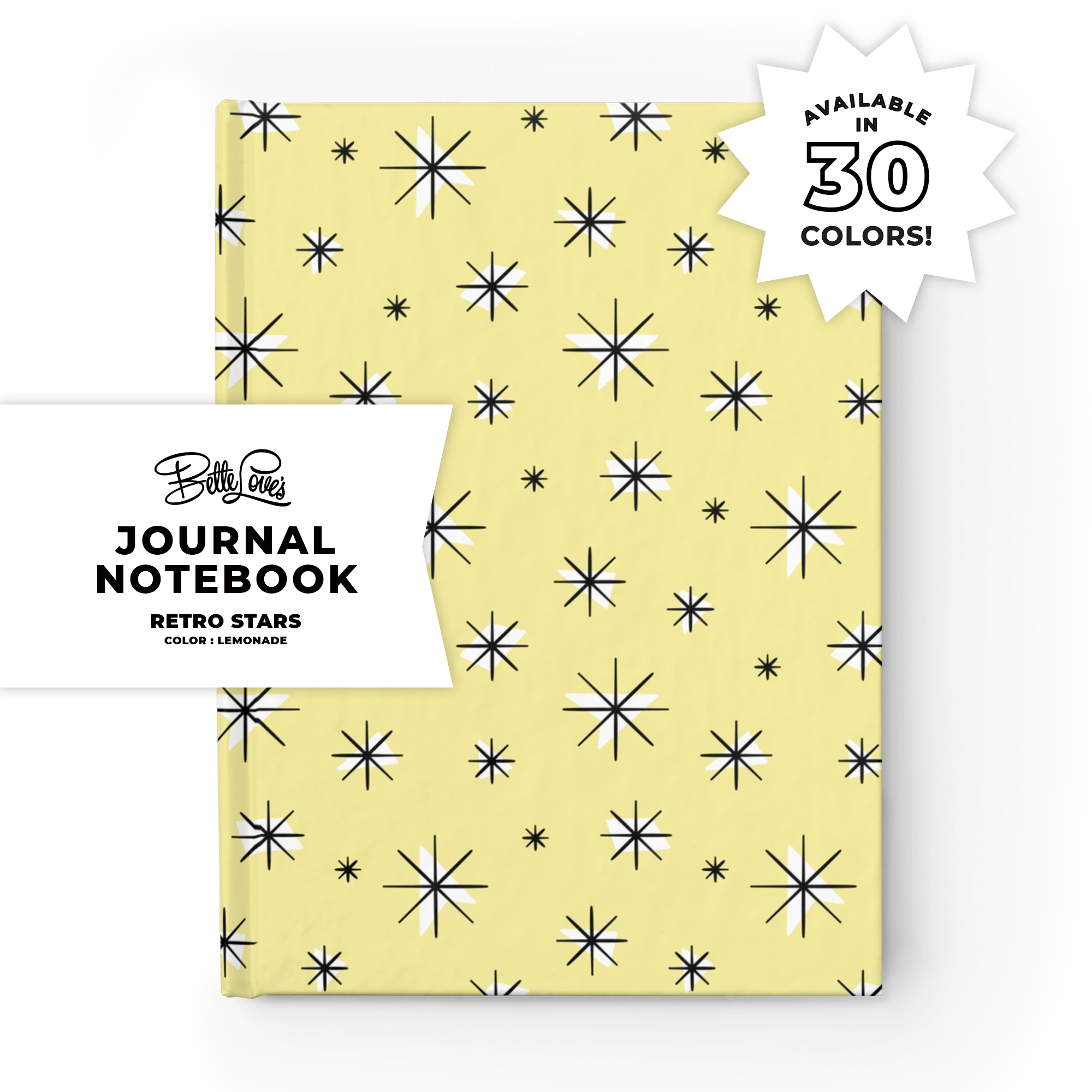 Retro Stars Journal in Lemonade Retro Stars Journal in Lemonade