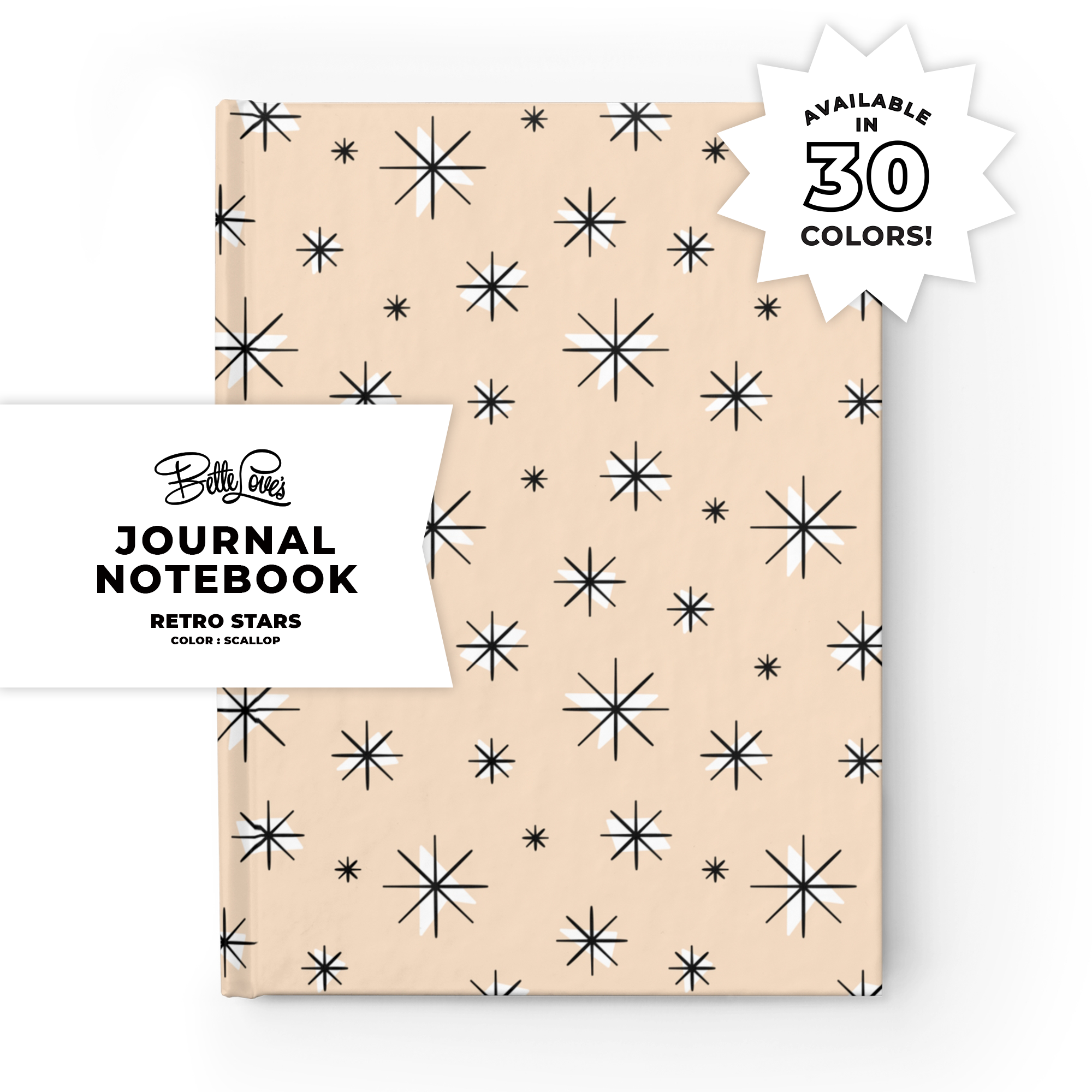 Retro Stars Journal in Scallop Retro Stars Journal in Scallop