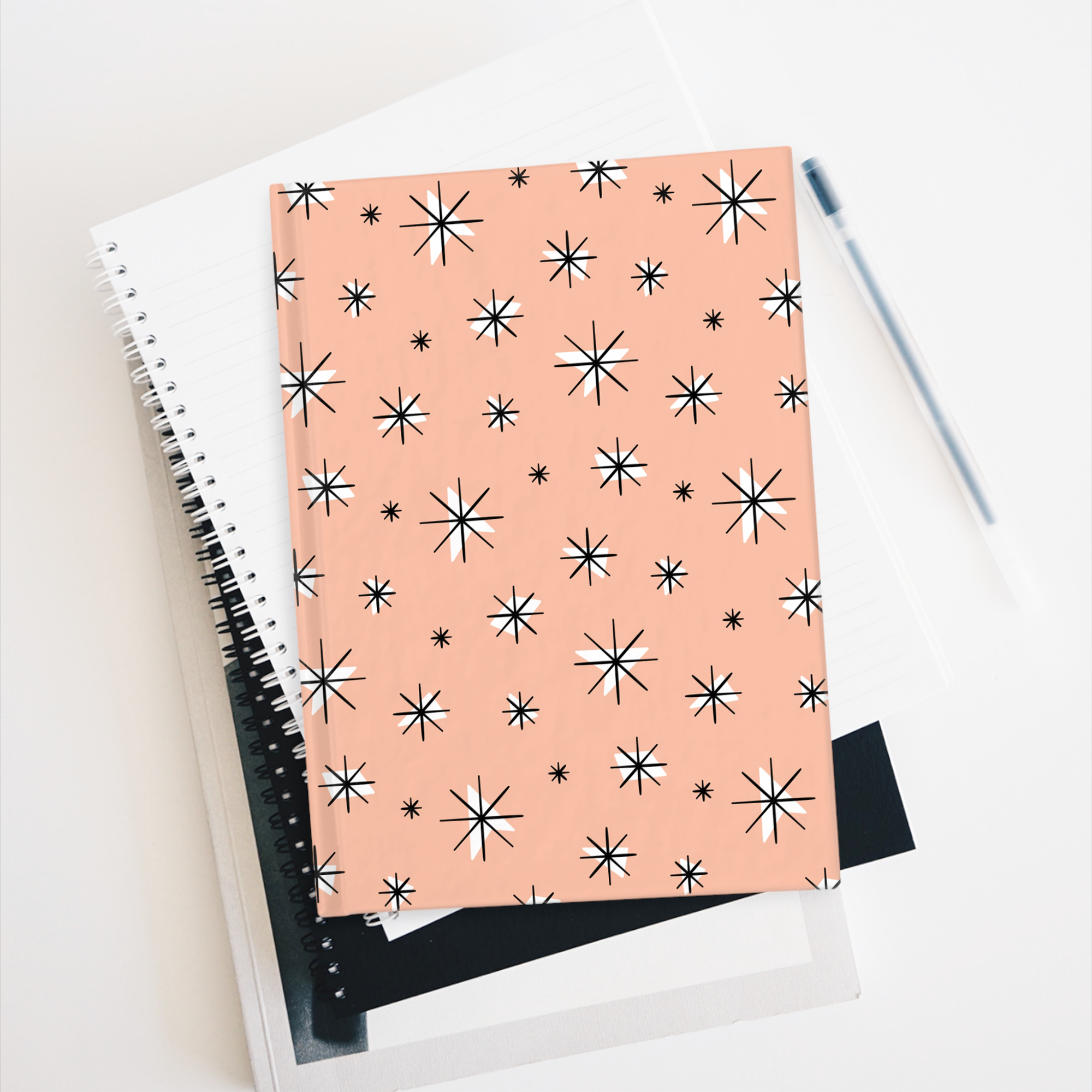 Retro Stars Journal in Peach product thumbnail image Retro Stars Journal in Peach product thumbnail image