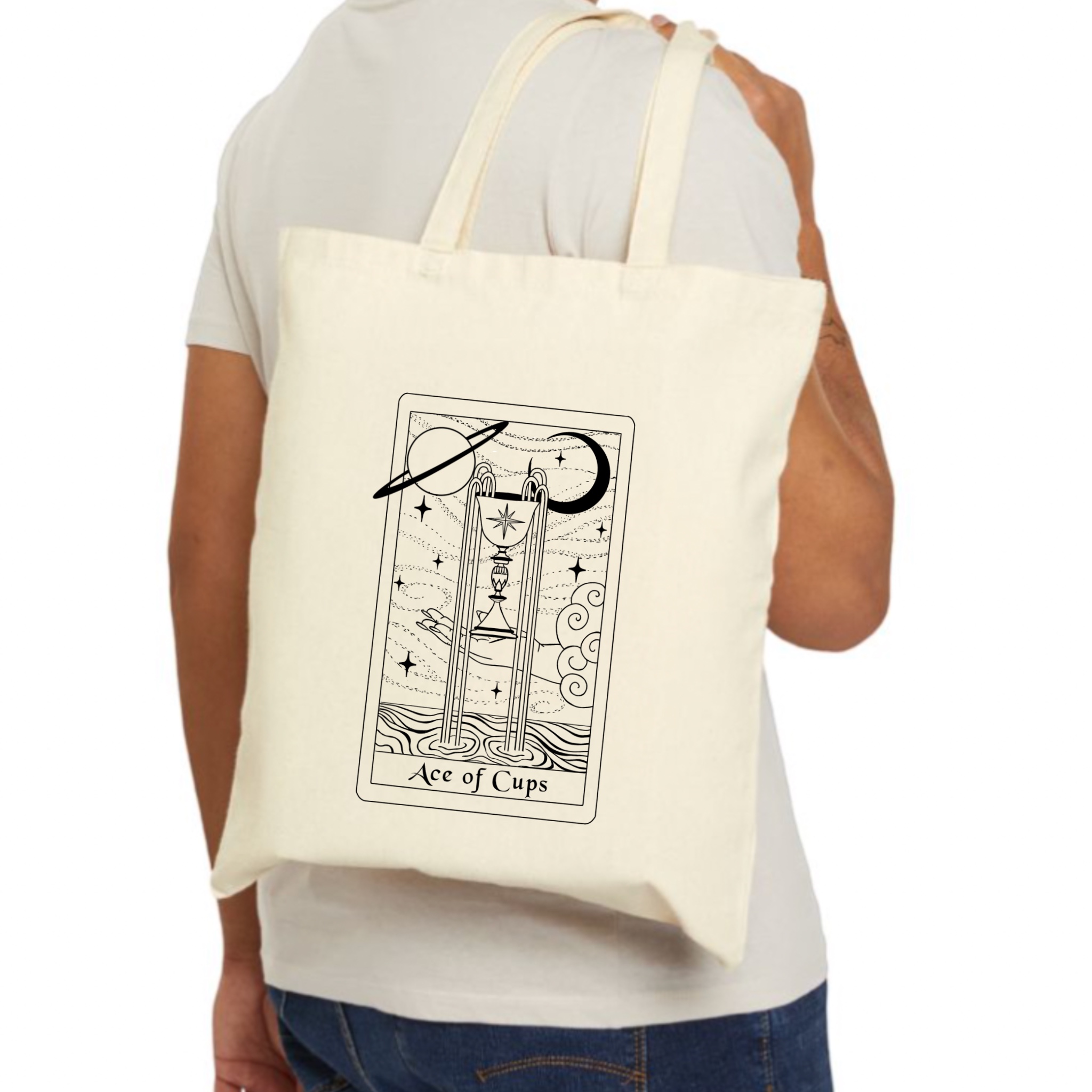 Ace of Cups Cotton Canvas Tote Bag product thumbnail image Ace of Cups Cotton Canvas Tote Bag product thumbnail image