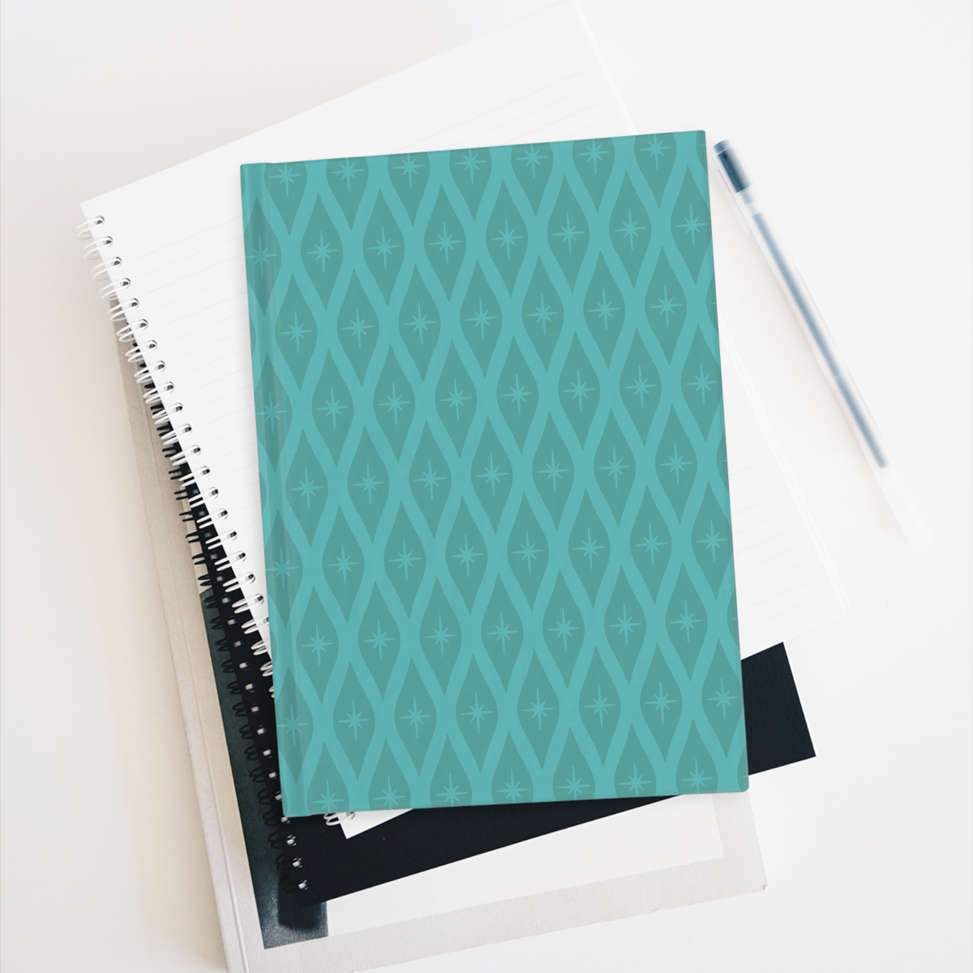 Retro Ogee Journal in Turquoise Duotone product thumbnail image Retro Ogee Journal in Turquoise Duotone product thumbnail image