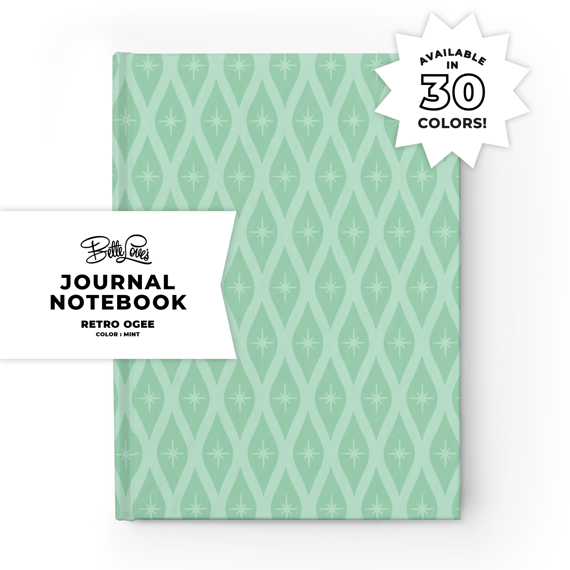 Retro Ogee Journal in Mint Duotone product thumbnail image Retro Ogee Journal in Mint Duotone product thumbnail image