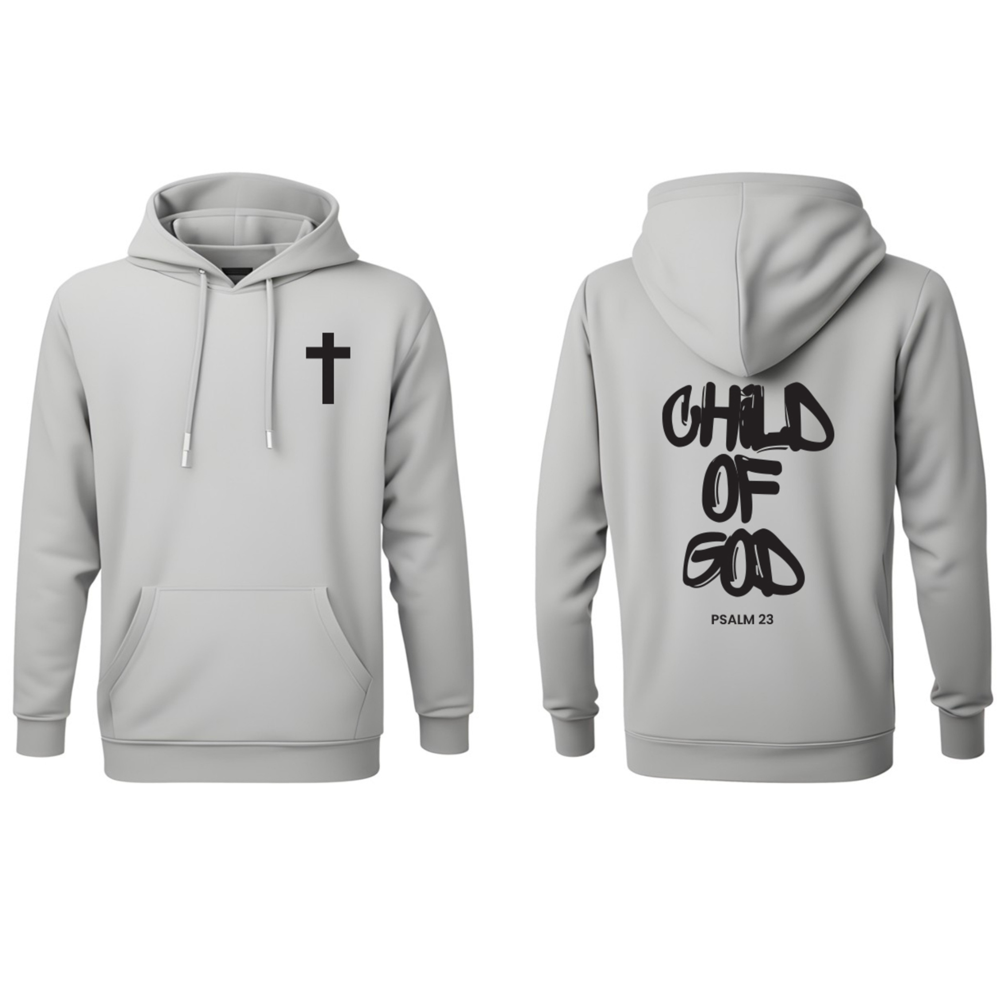 Psalm 23 Child Of God Hoodie, Celestial Faith-Based Apparel, Christian Gift, Unisex Hooded Sweatshirt product thumbnail image