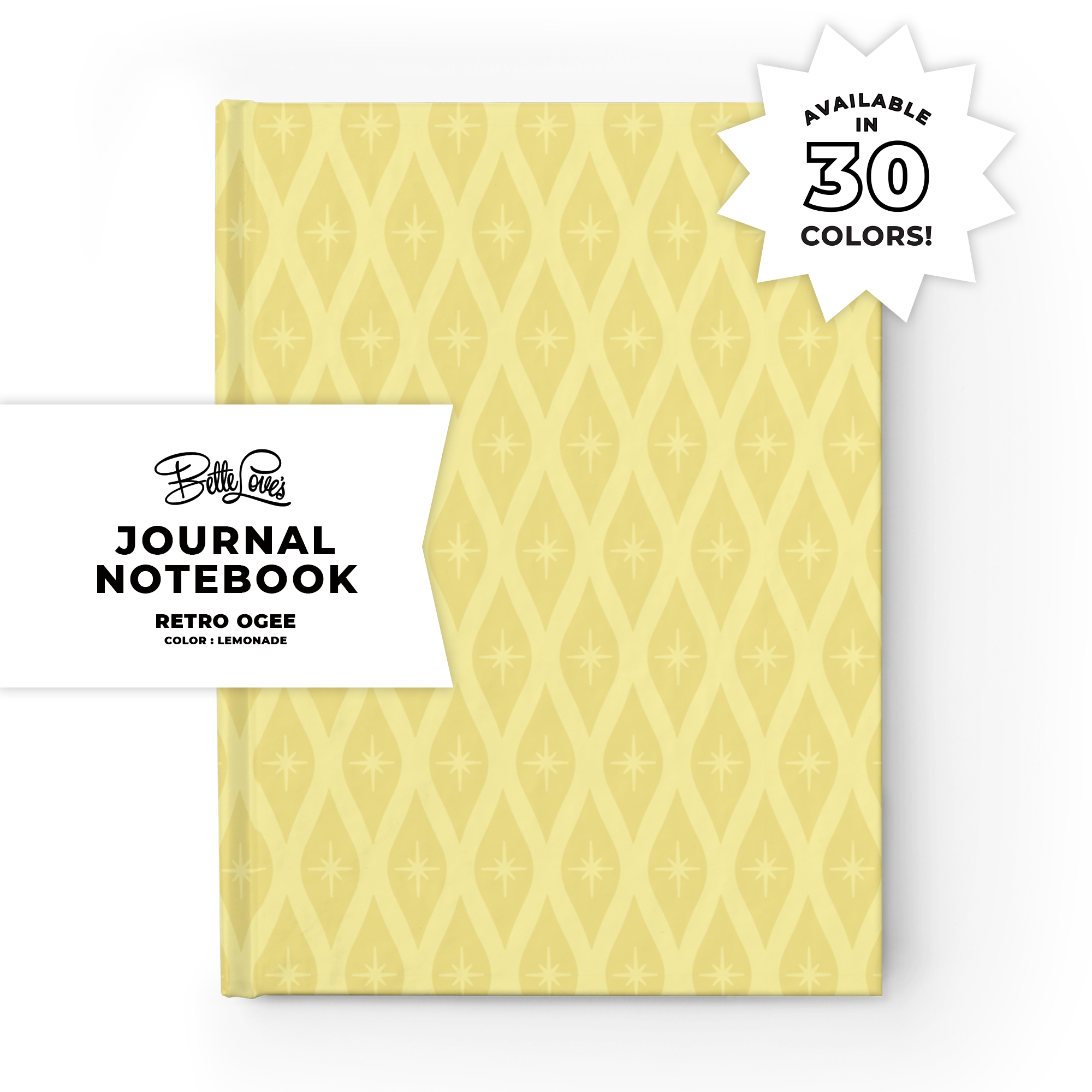 Retro Ogee Journal in Lemonade Duotone